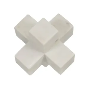 MARBLE 7" JACK DECO, WHITE
