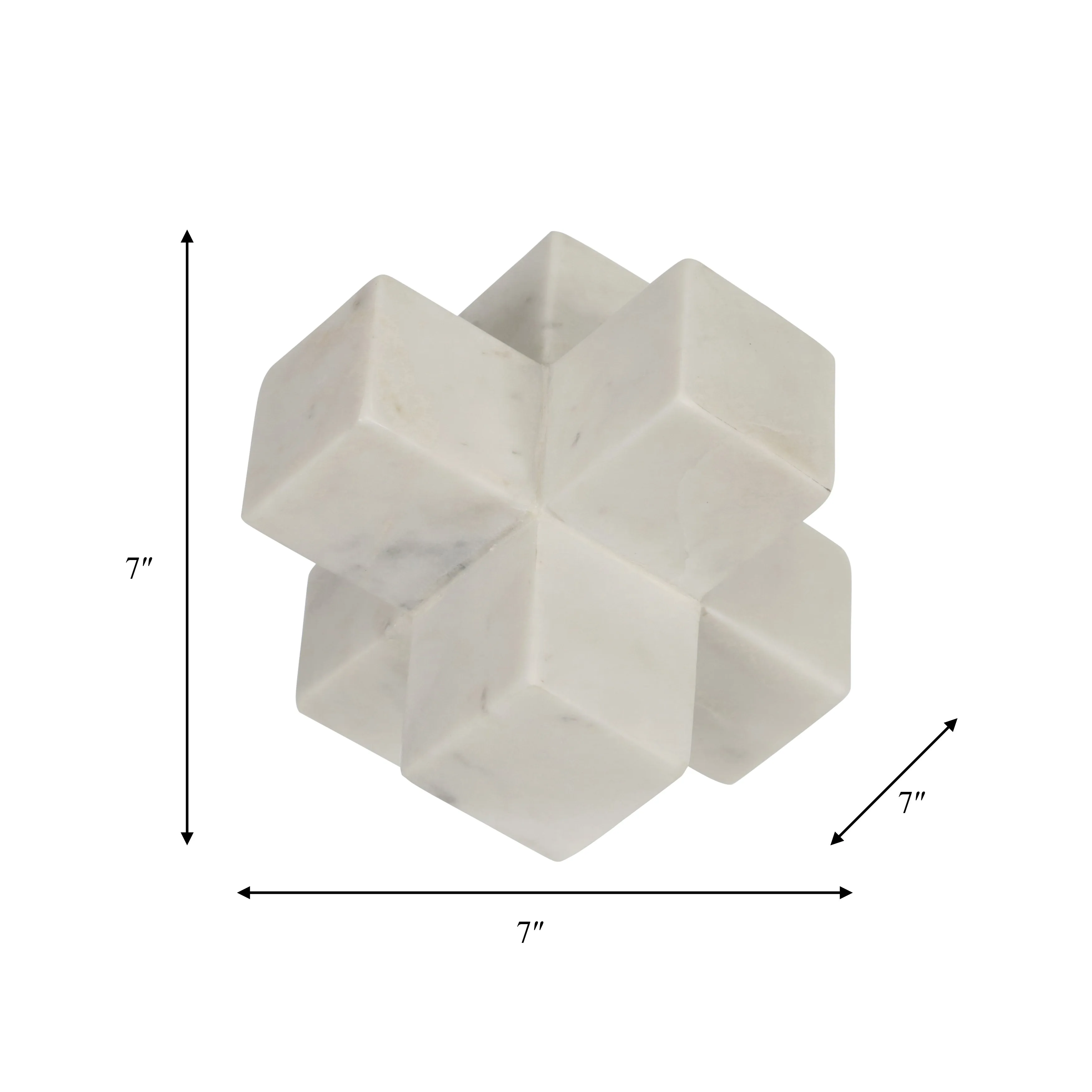 MARBLE 7" JACK DECO, WHITE