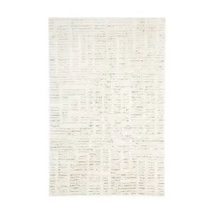 Maya Geometric Pattern Berber Wool Shag Rug
