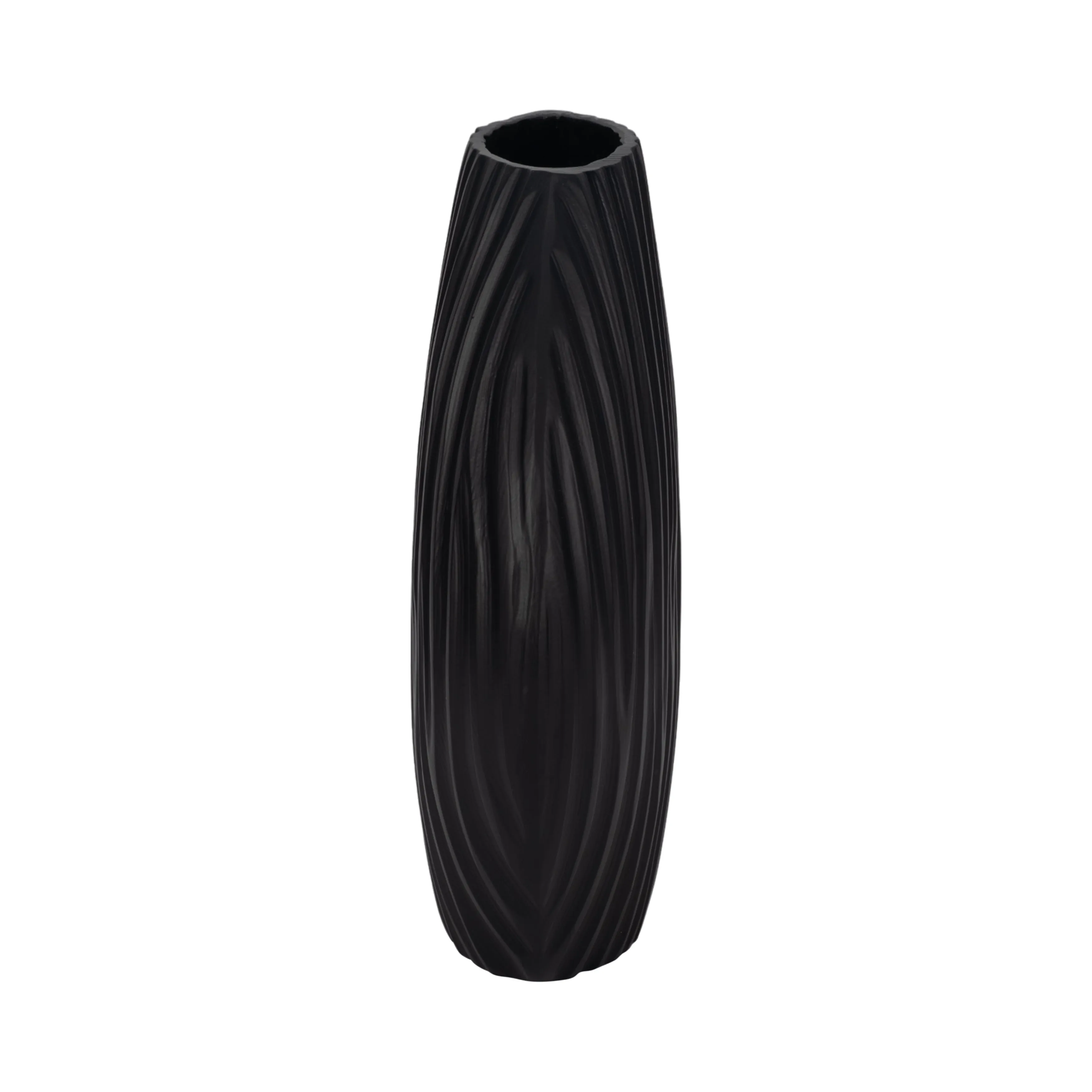Metal, 11" Forli Small Black Vase