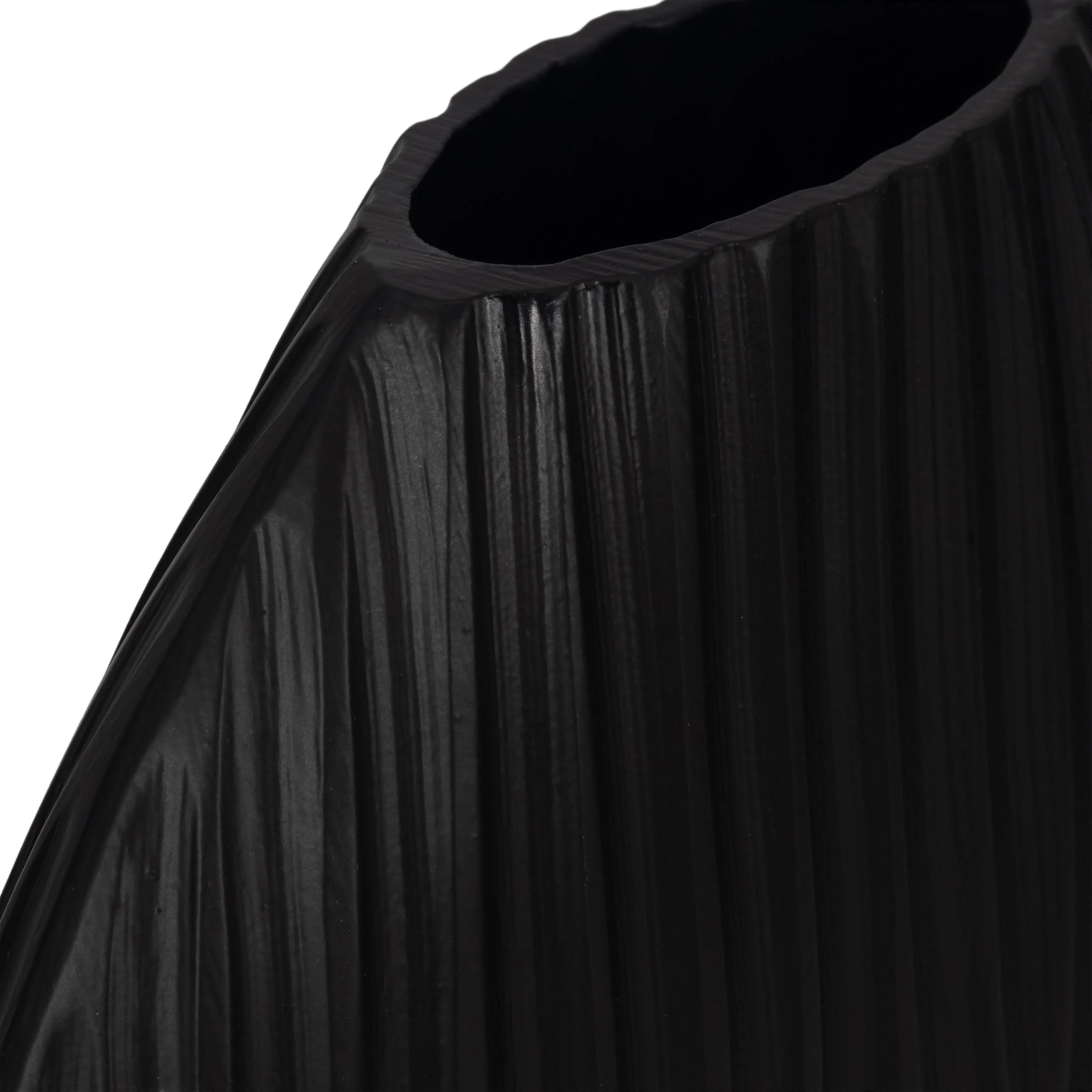 Metal, 11" Forli Small Black Vase