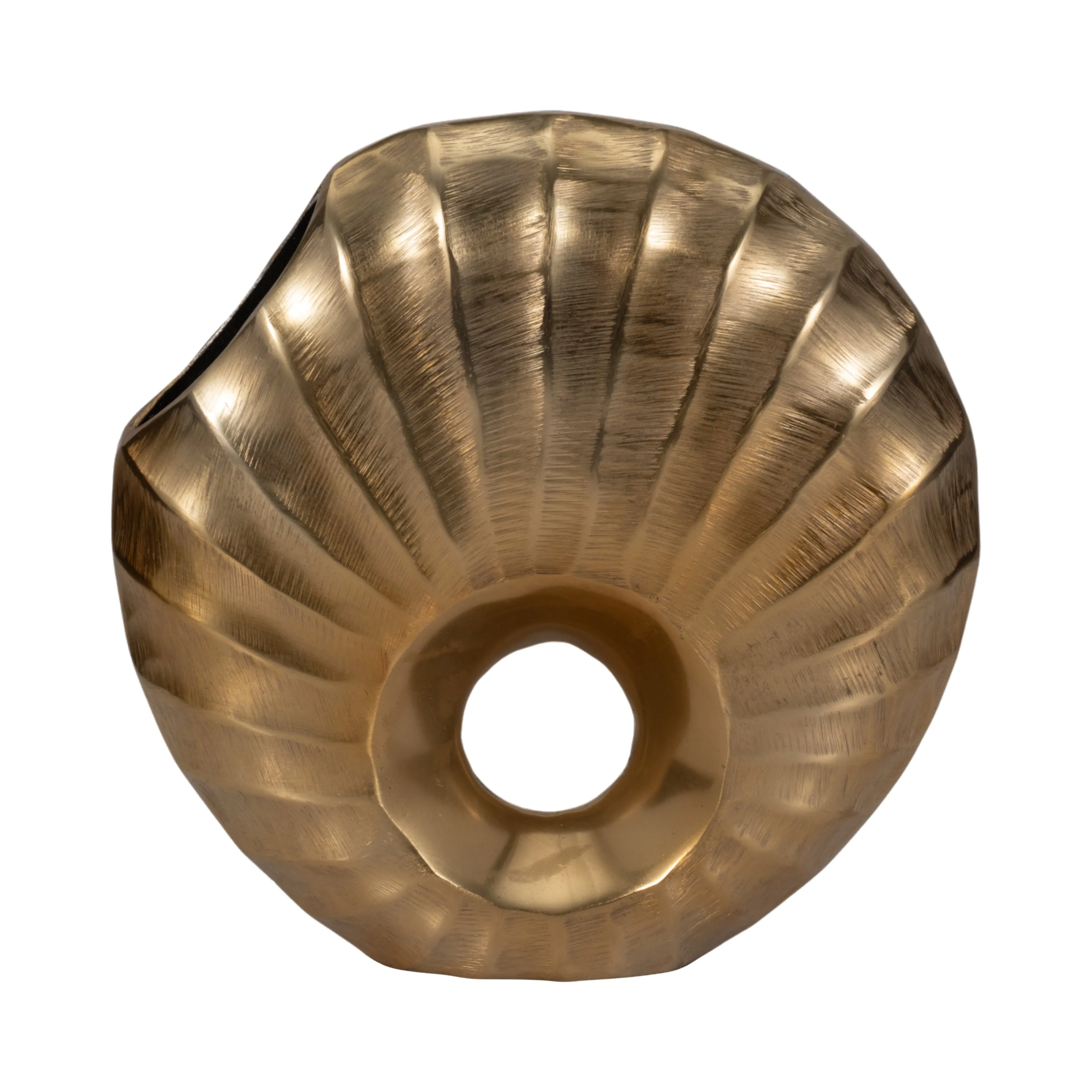 Metal, 12" Haven Large Vase, Gold