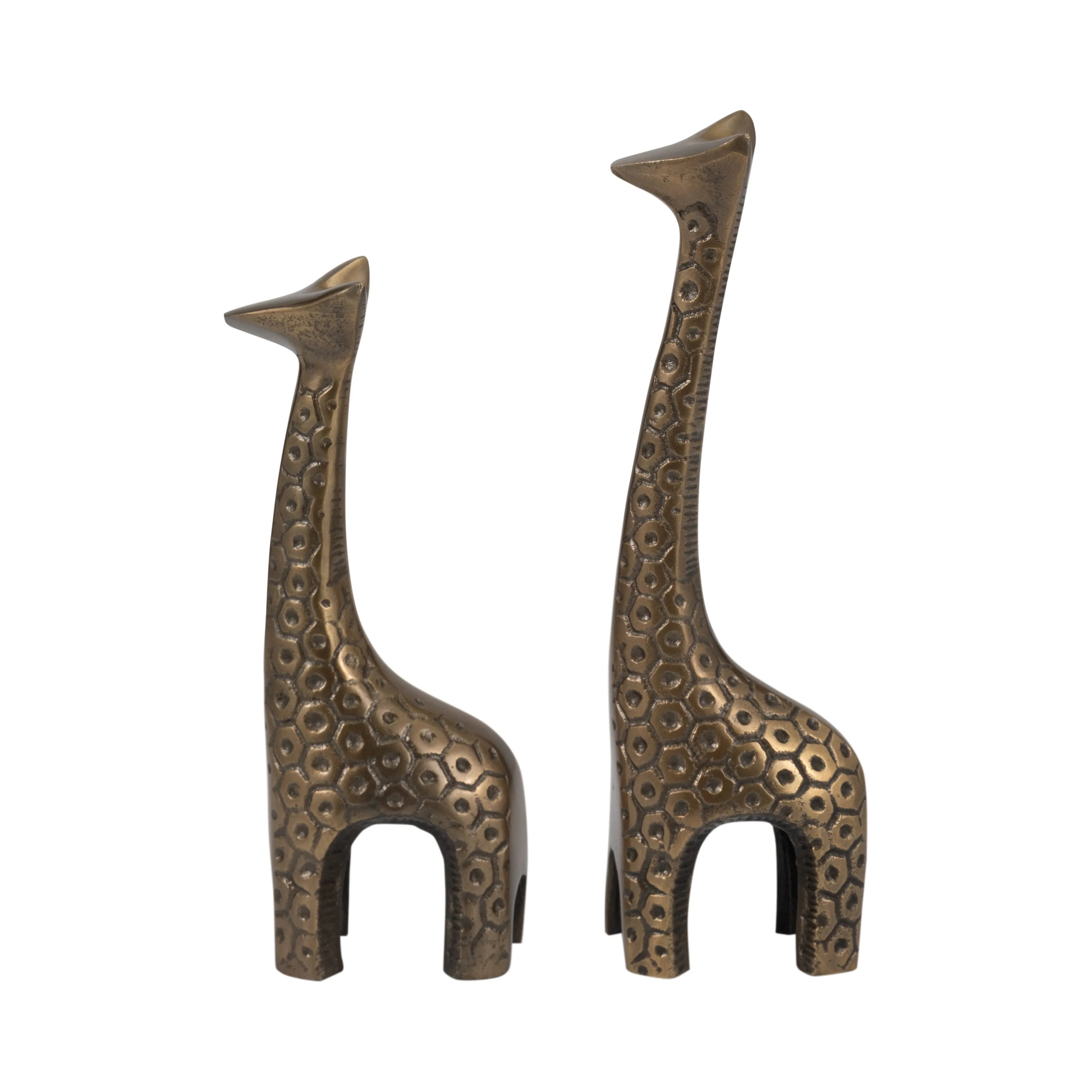 Metal, 12" Honeycomb Giraffe, Bronze
