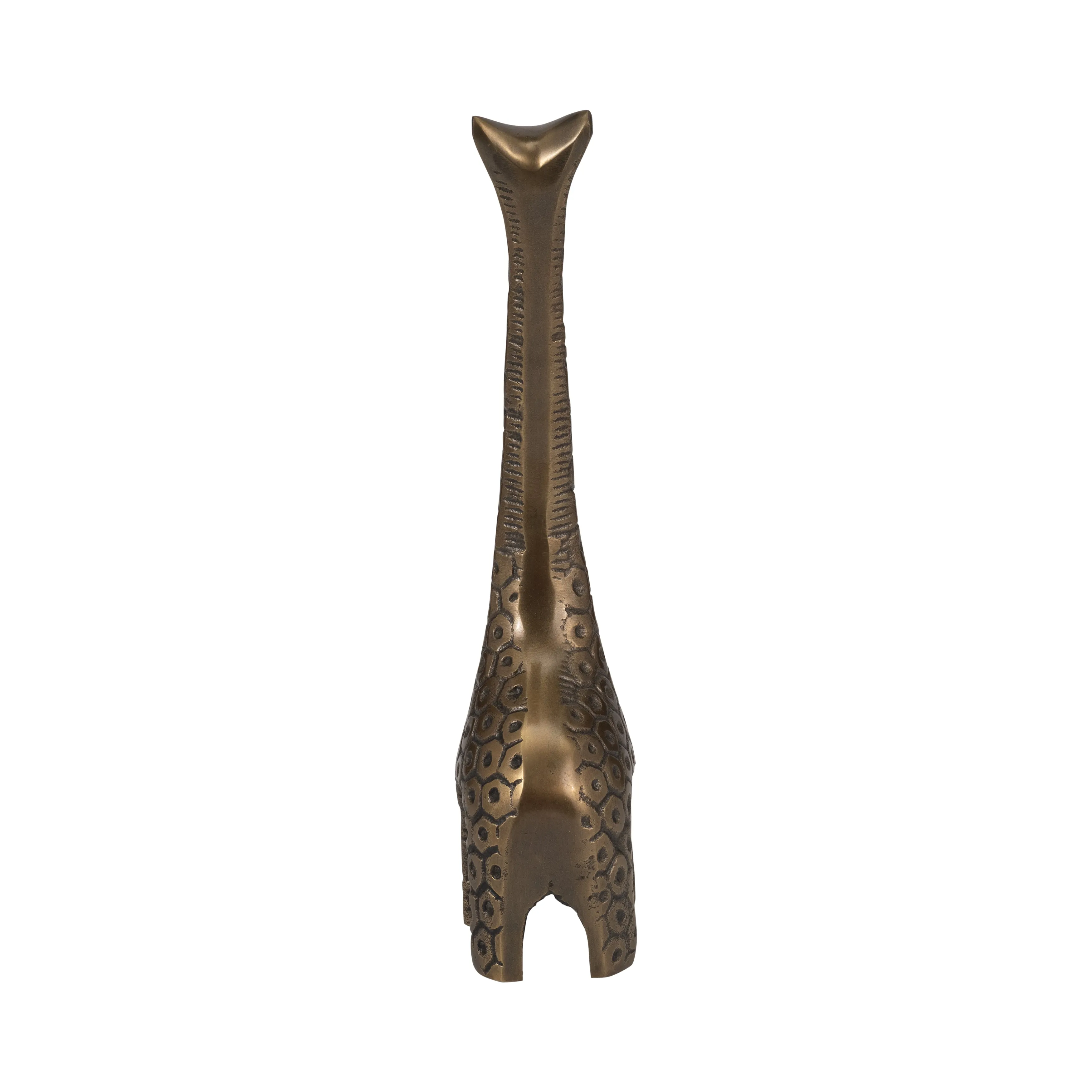 Metal, 12" Honeycomb Giraffe, Bronze