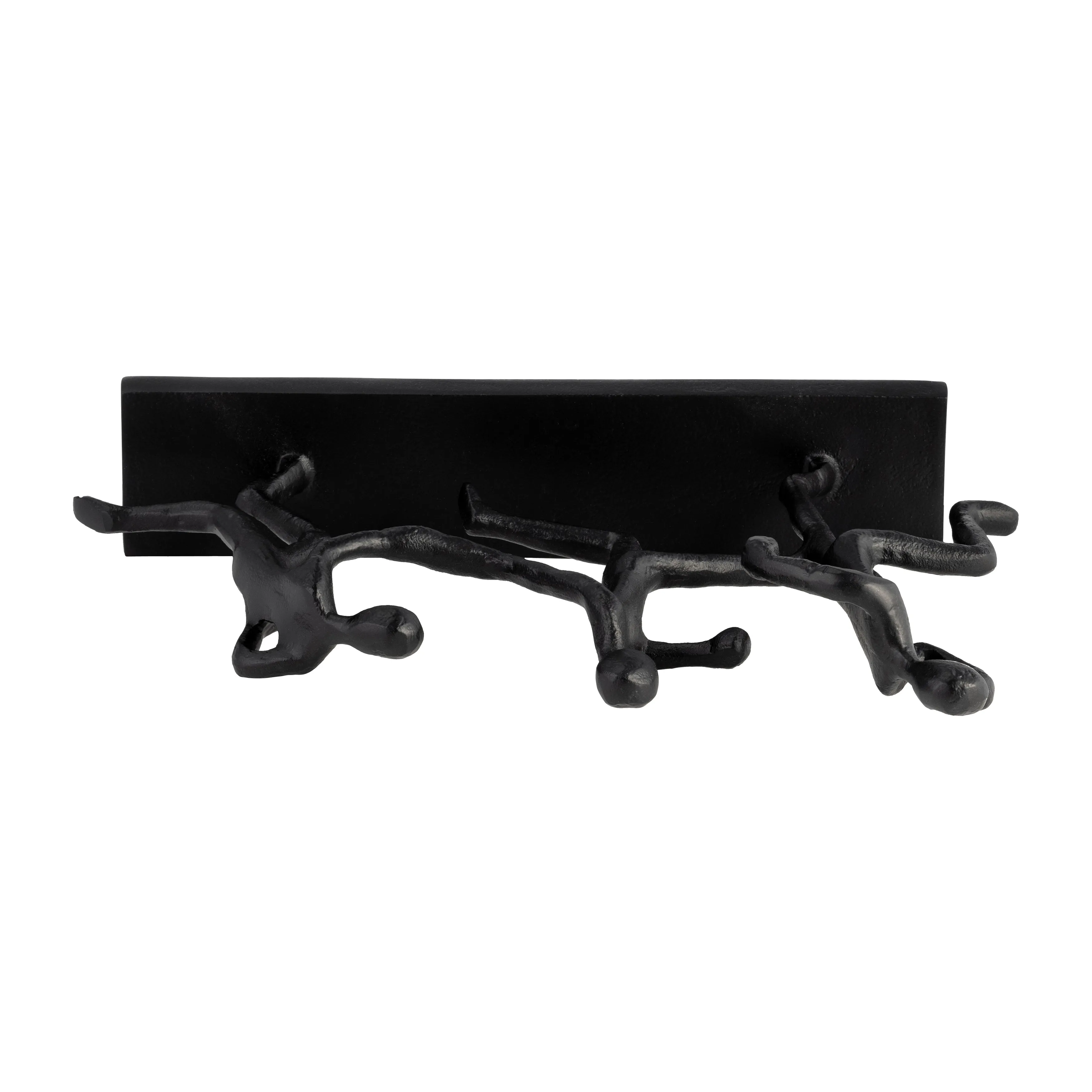 METAL, 13"L 3-MAN RUNNING, BLACK