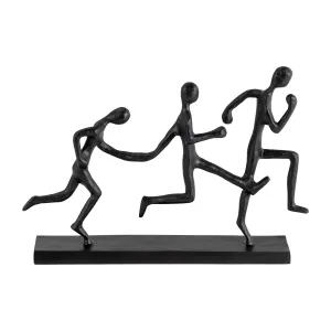 METAL, 13"L 3-MAN RUNNING, BLACK