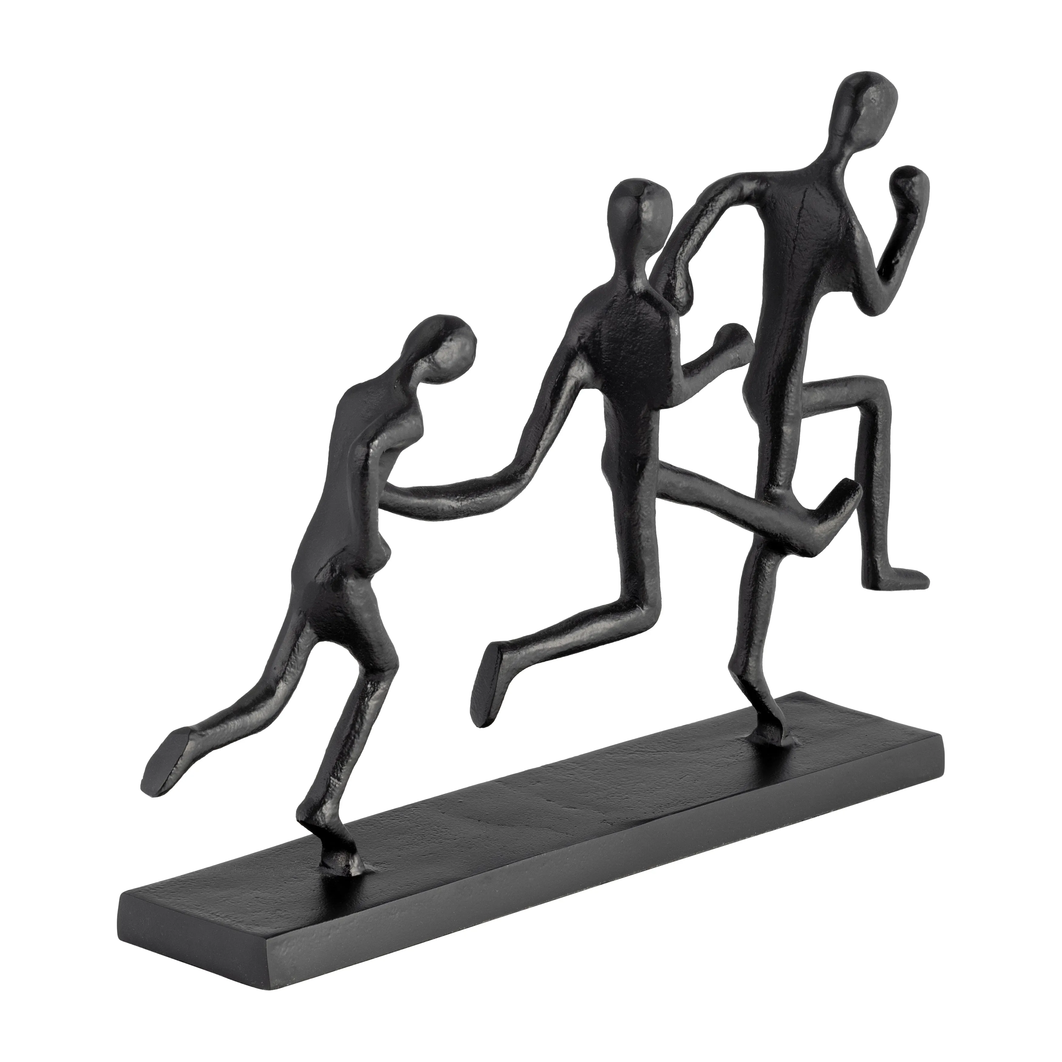 METAL, 13"L 3-MAN RUNNING, BLACK