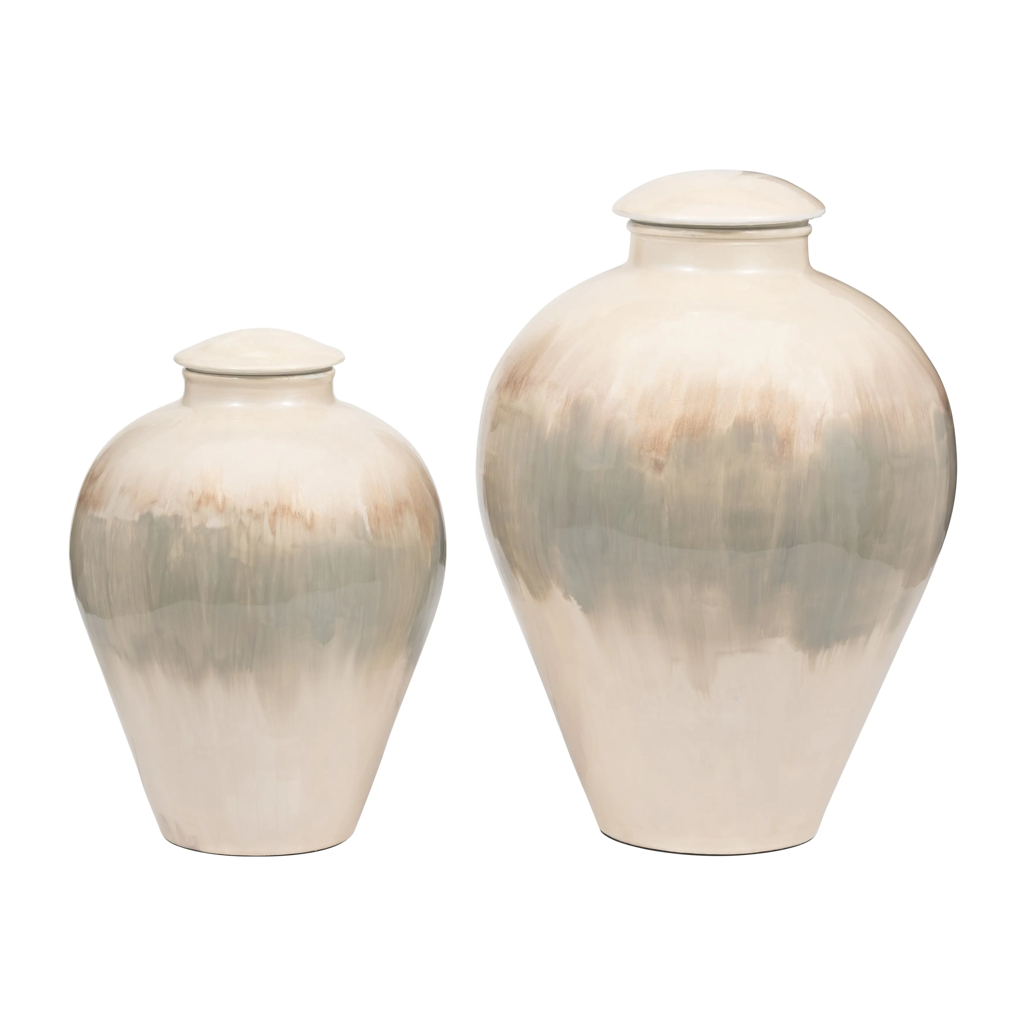 METAL, 14" TEMPLE VASE, PEARL