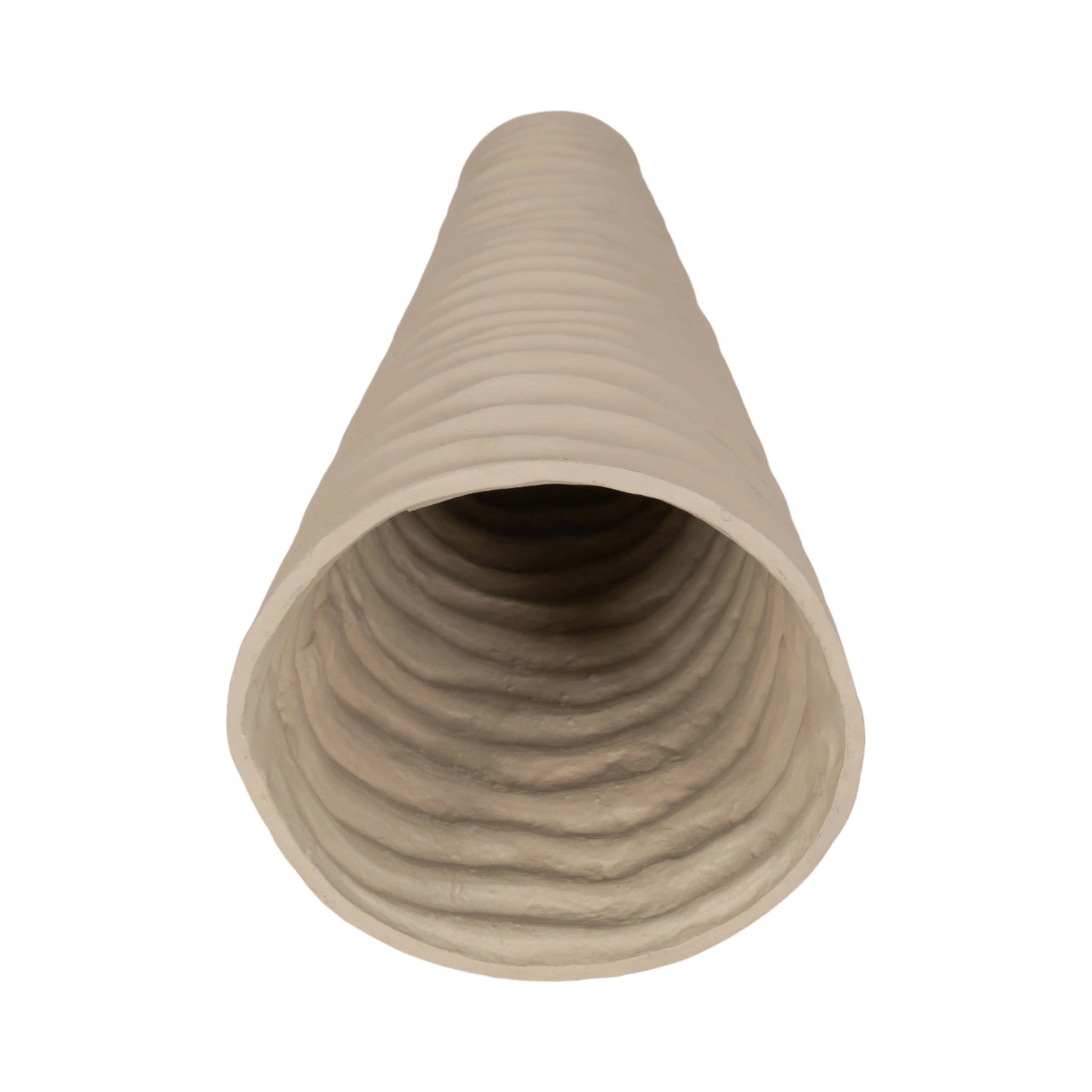 METAL 18", RUGGED VASE, IVORY/NICKEL
