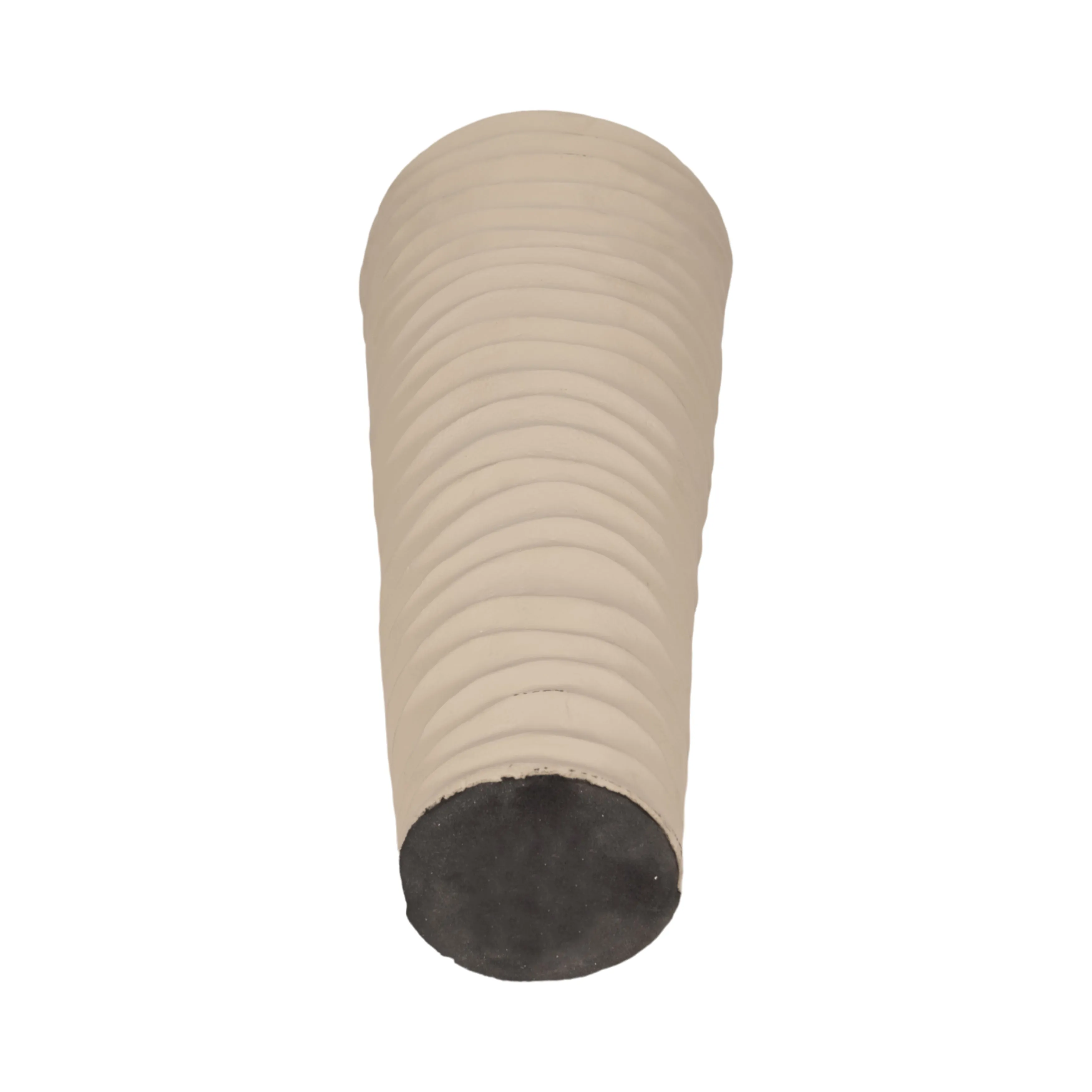 METAL 18", RUGGED VASE, IVORY/NICKEL