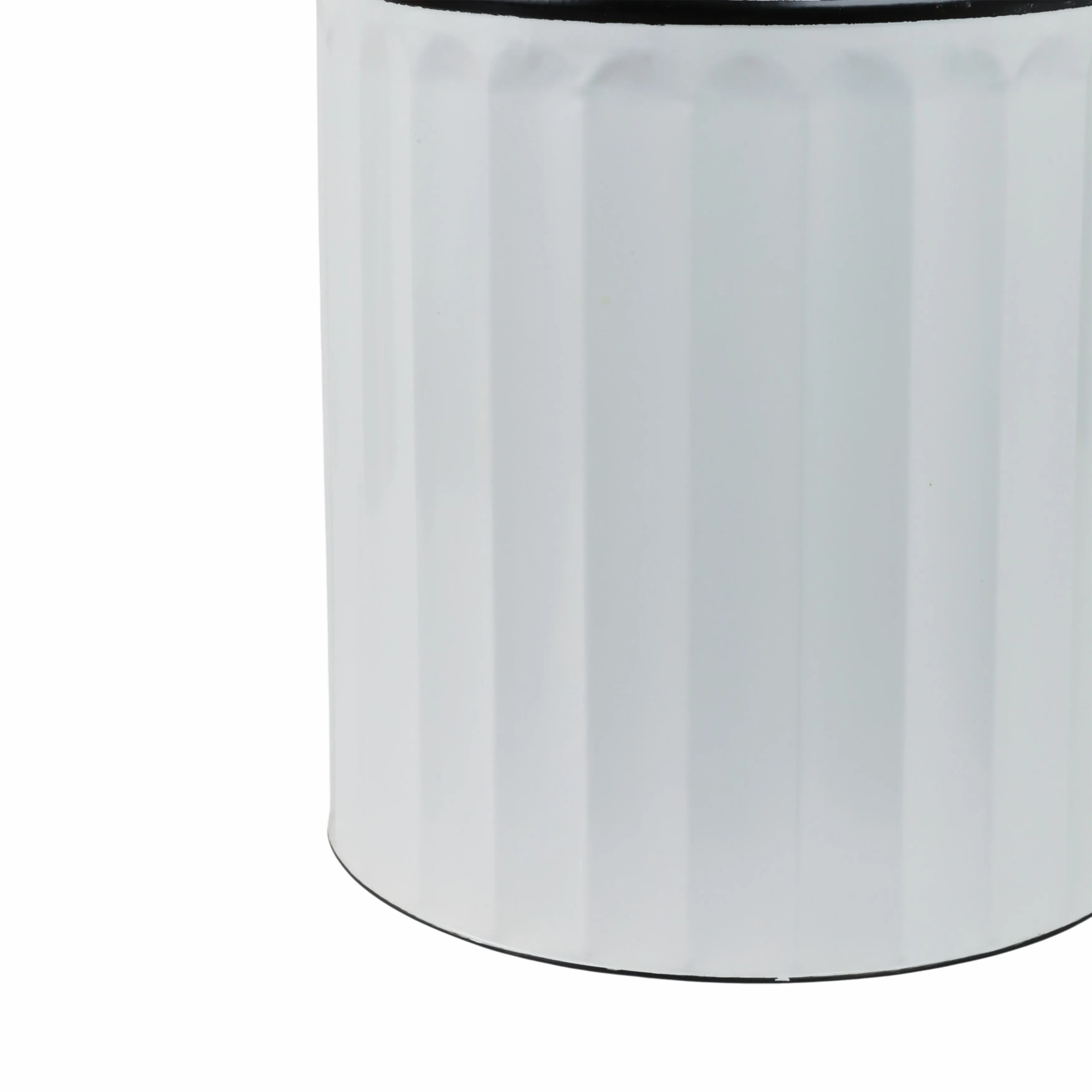 METAL 24"H MILK BUCKET, WHITE
