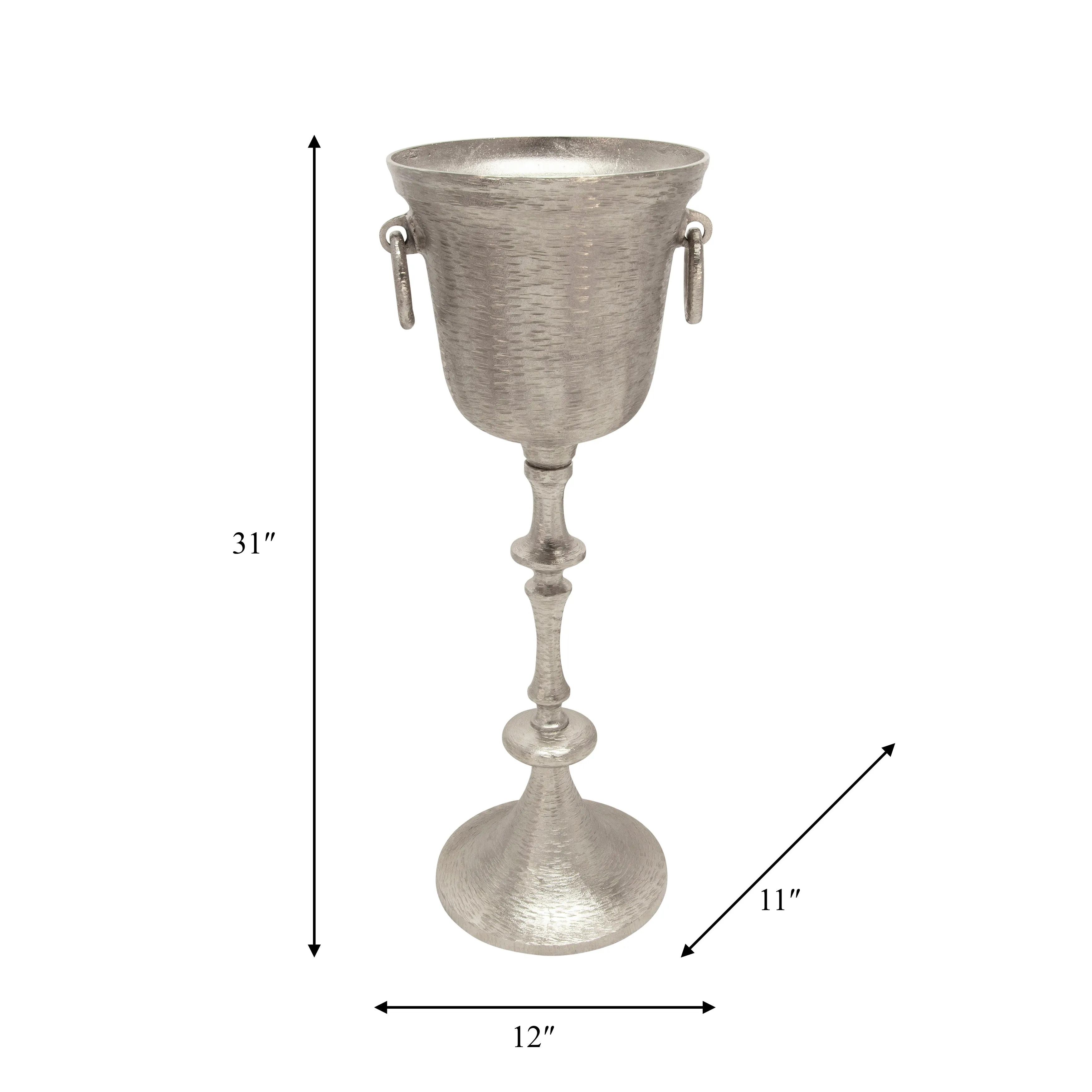 METAL 31" WINE COOLER, SILVER KD