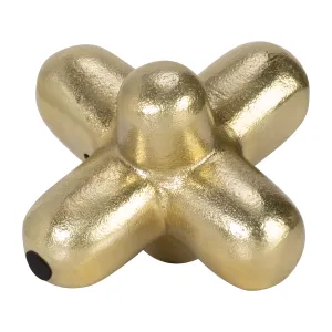 METAL 8" GEOMETRIC ORB, GOLD