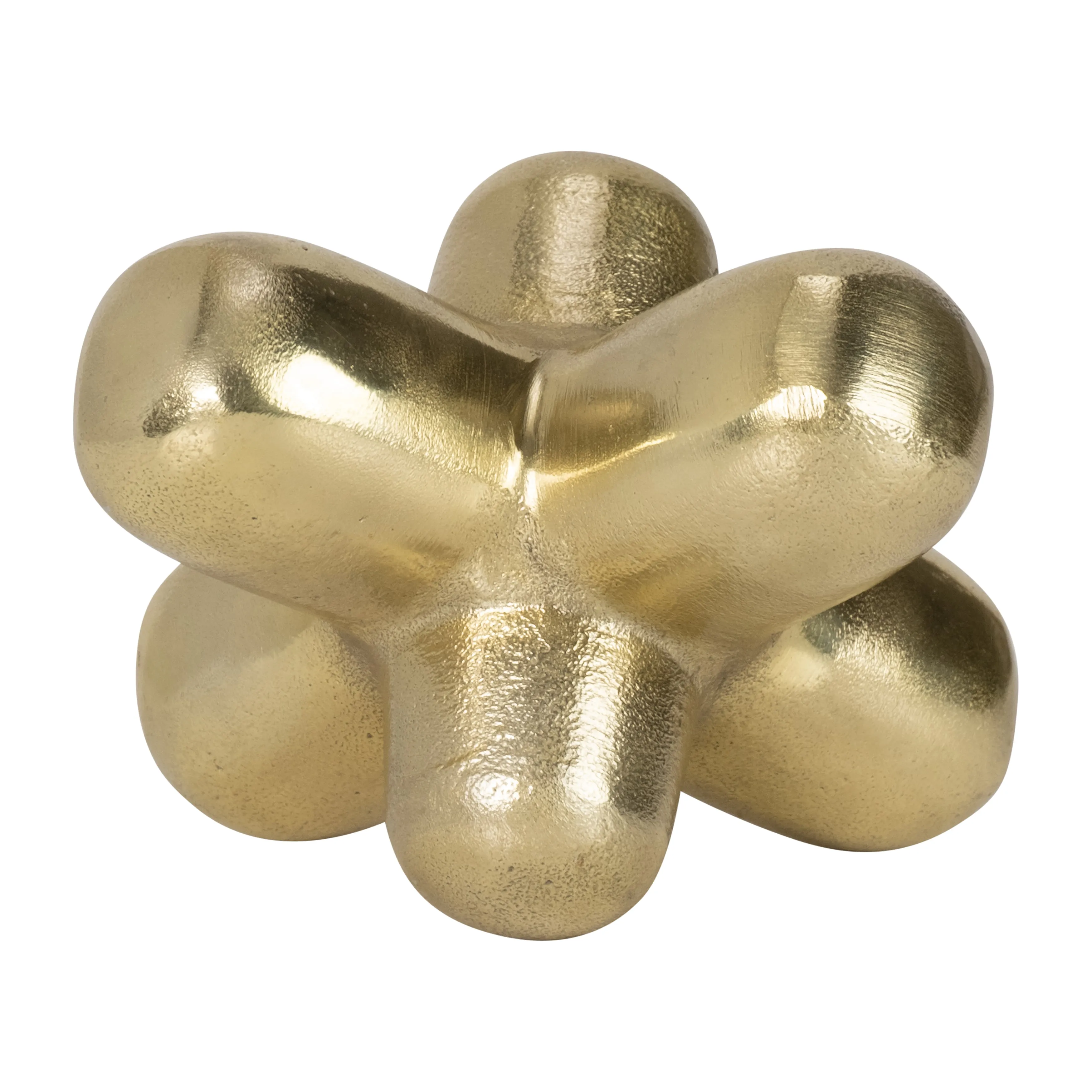 METAL 8" GEOMETRIC ORB, GOLD