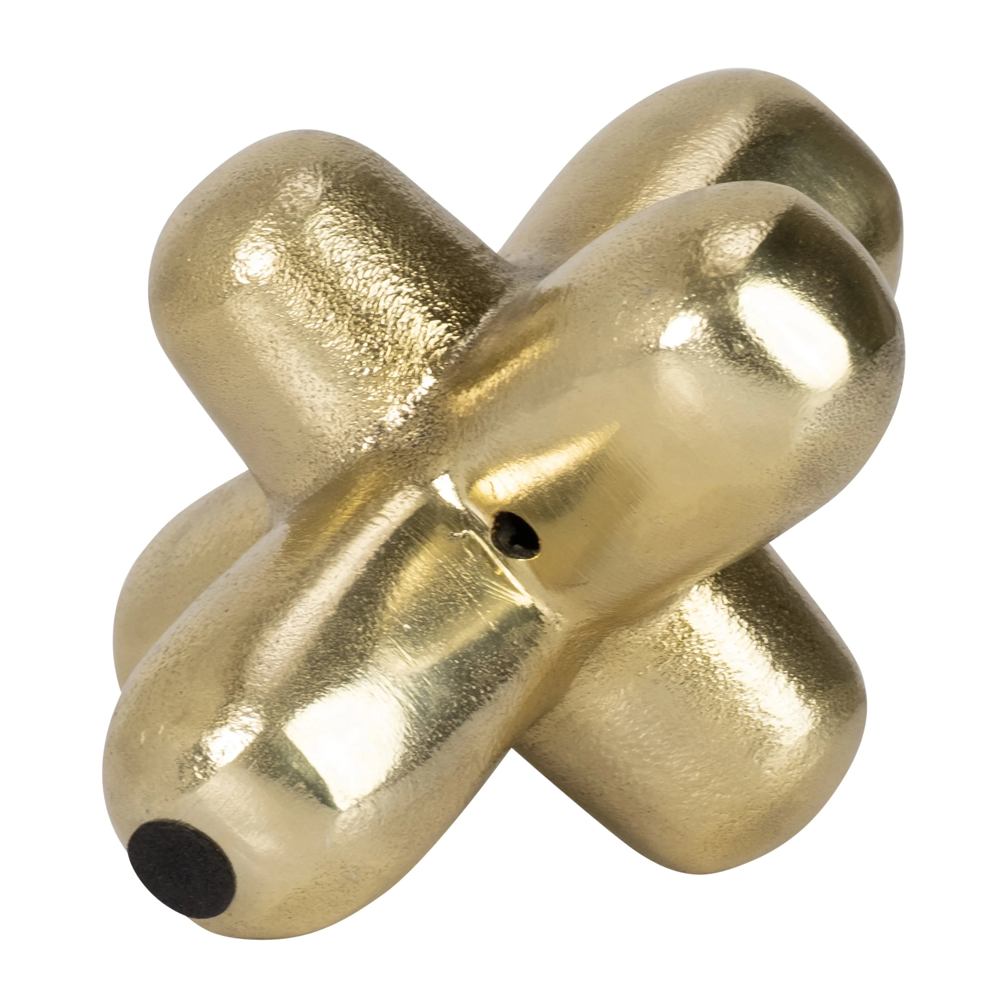 METAL 8" GEOMETRIC ORB, GOLD