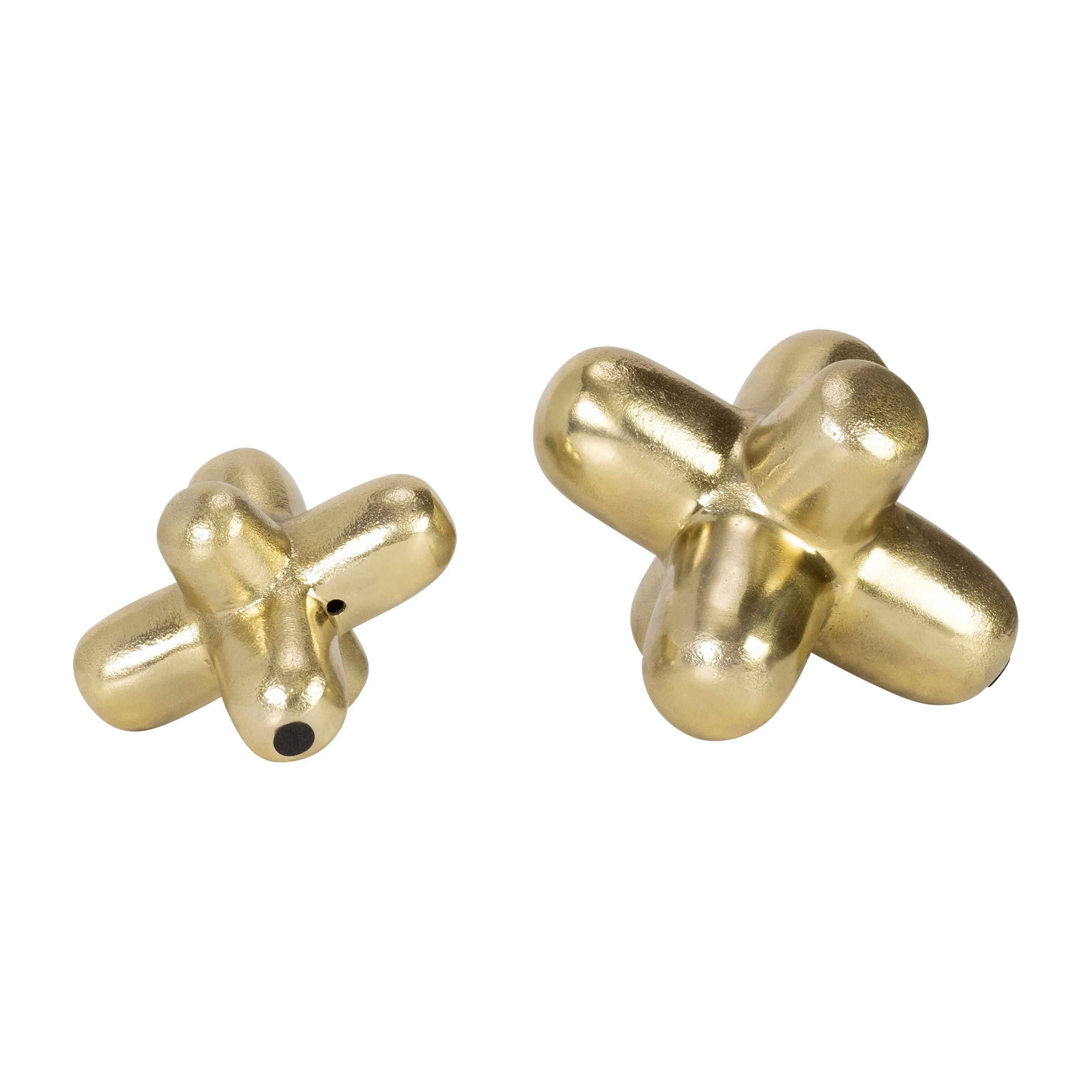 METAL 8" GEOMETRIC ORB, GOLD