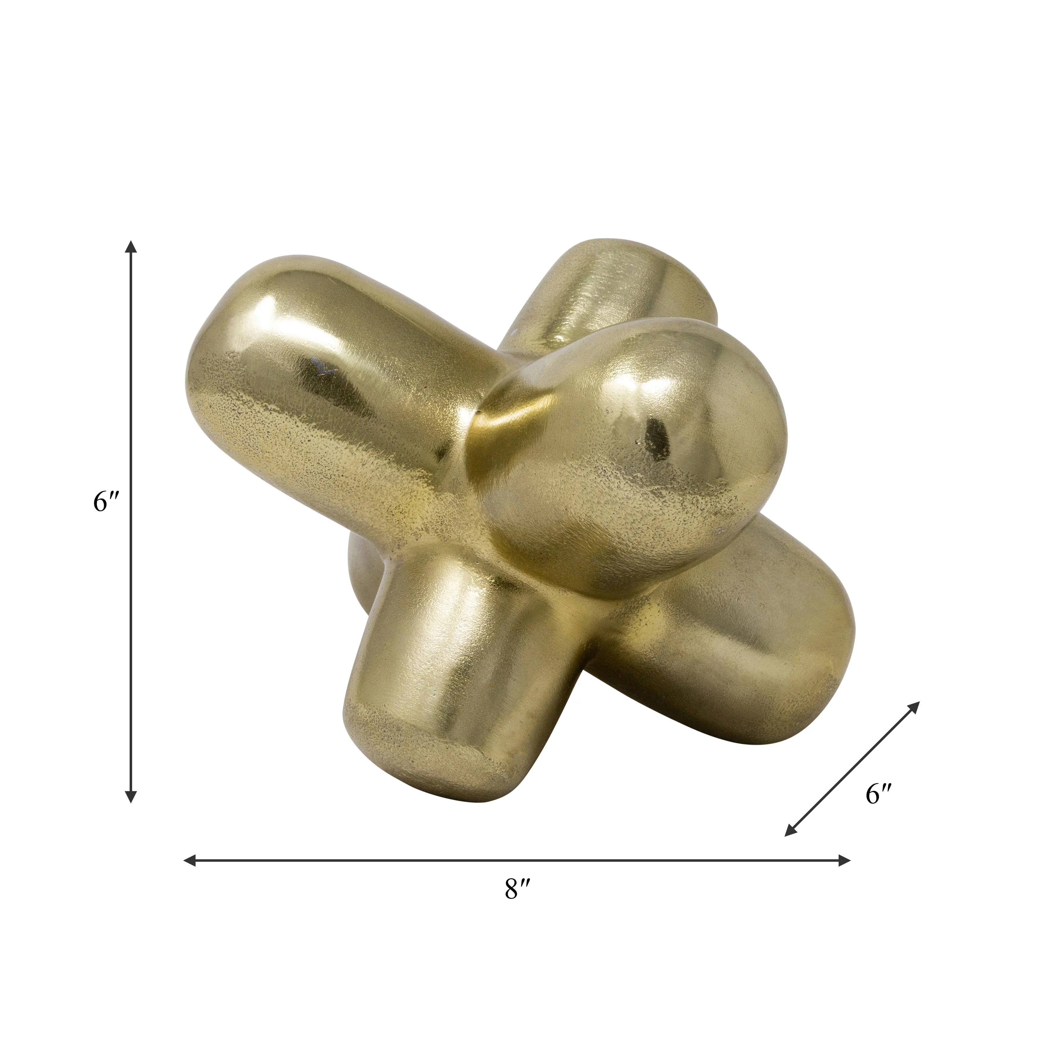 METAL 8" GEOMETRIC ORB, GOLD
