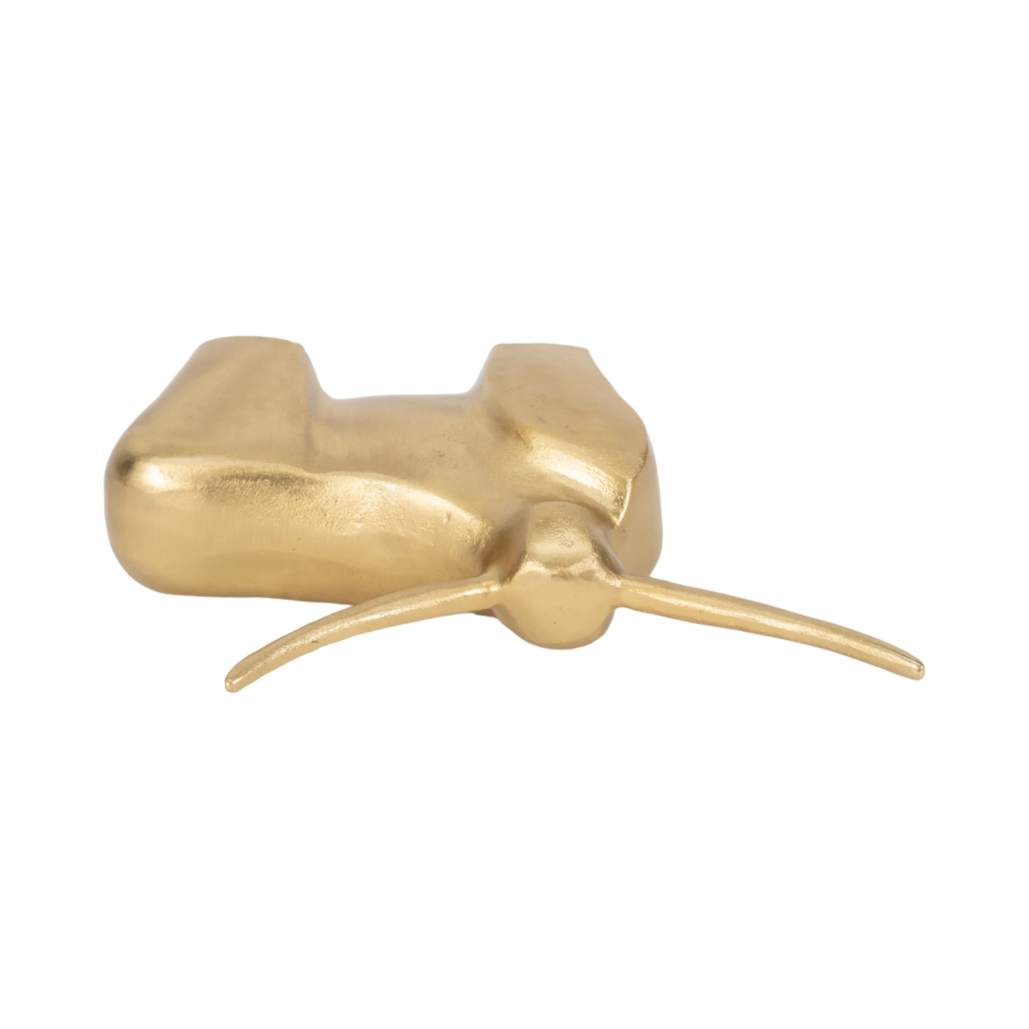 METAL, 8" STANDING BULL, GOLD