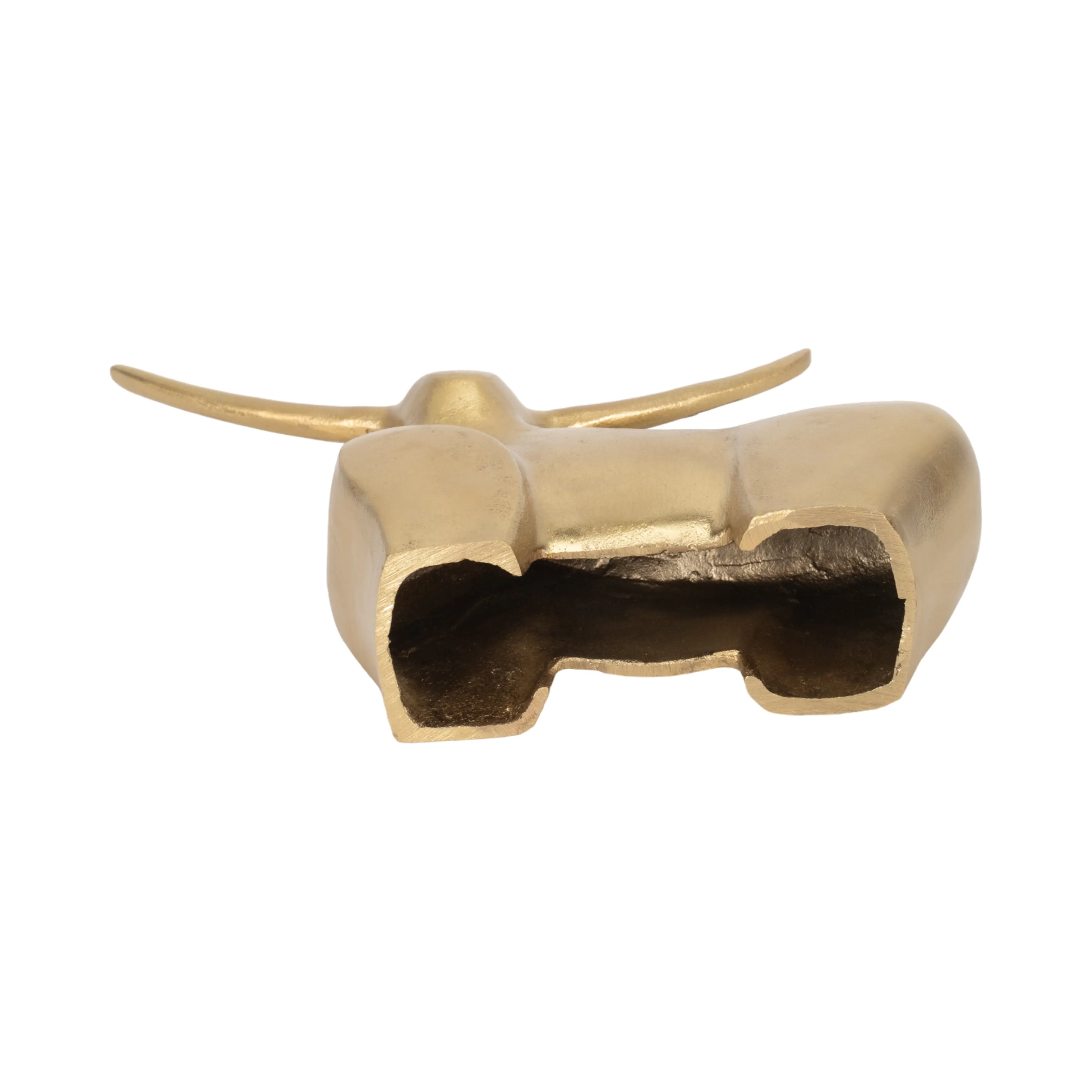 METAL, 8" STANDING BULL, GOLD