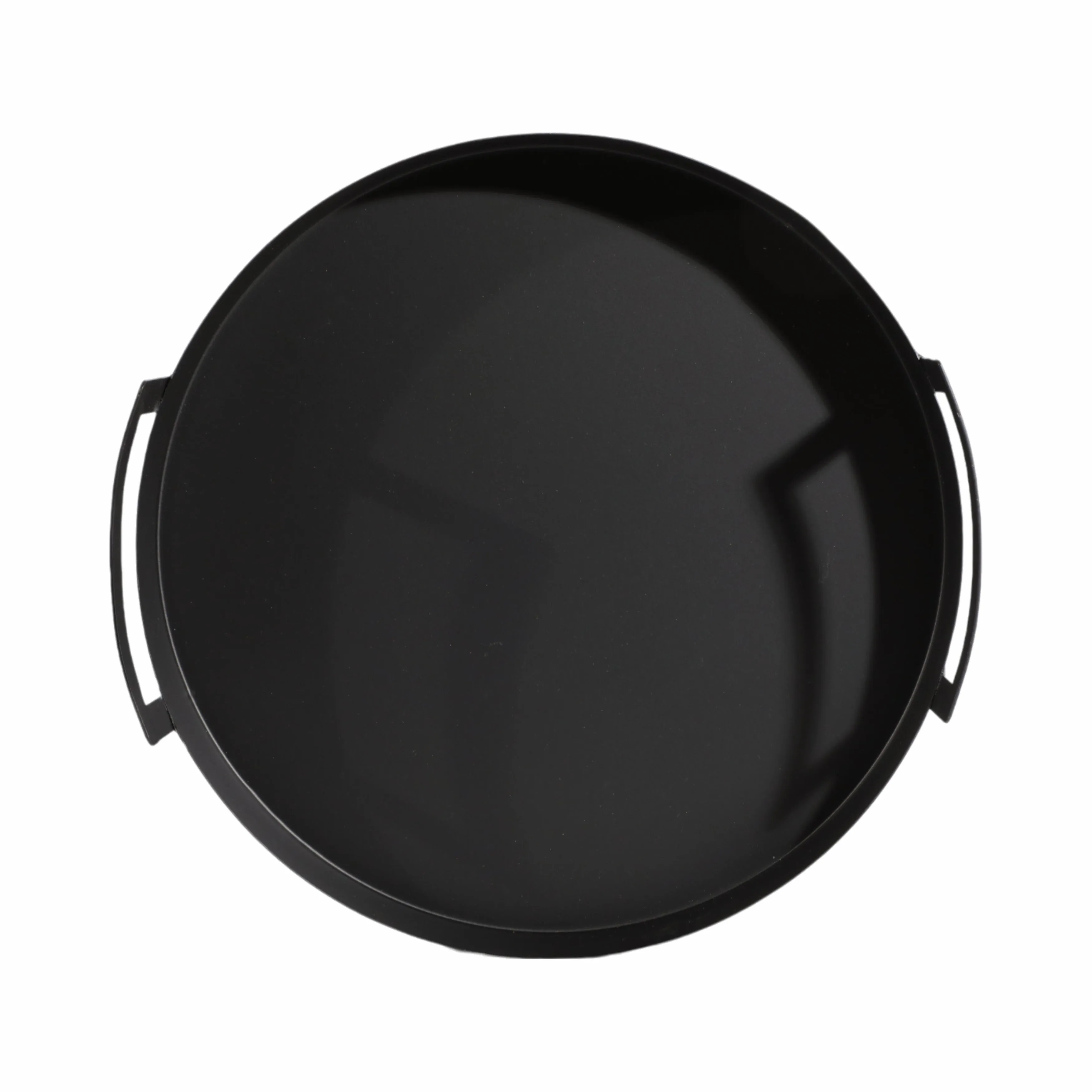 METAL, S/3 15/17/18" TRAY WITH HANDLES, BLACK