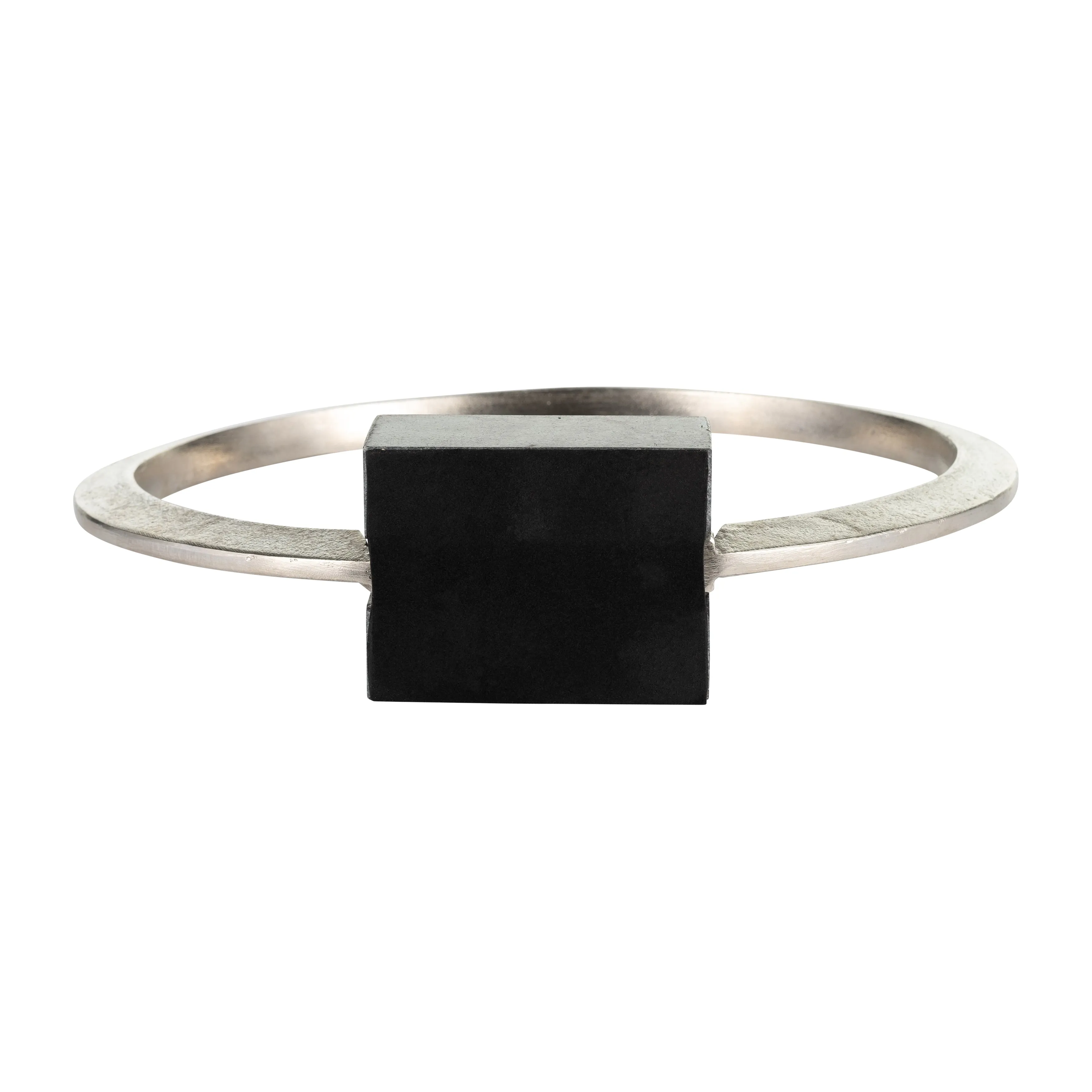 METAL,12",STANDING RING W/BASE ,NICKEL/BLACK