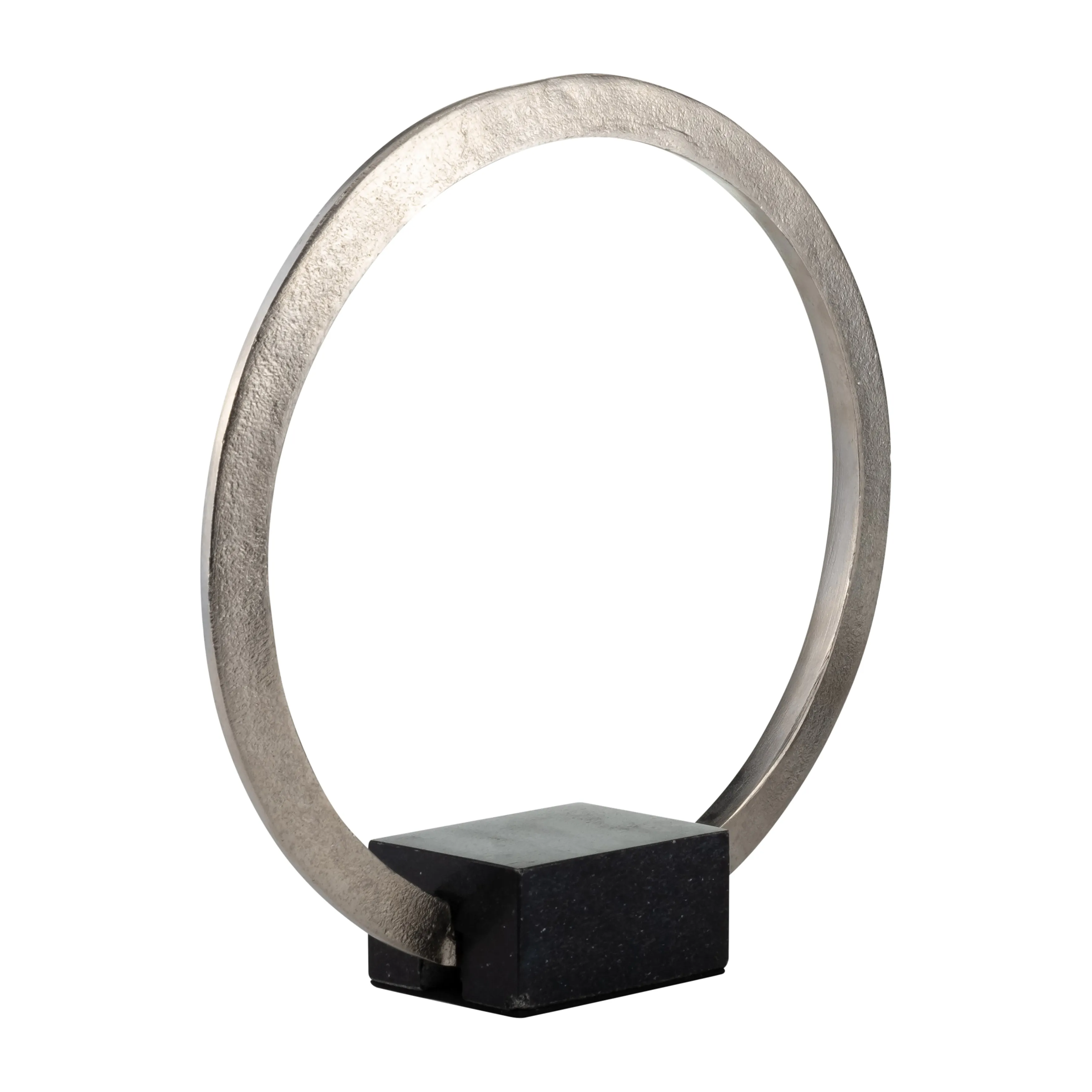 METAL,12",STANDING RING W/BASE ,NICKEL/BLACK