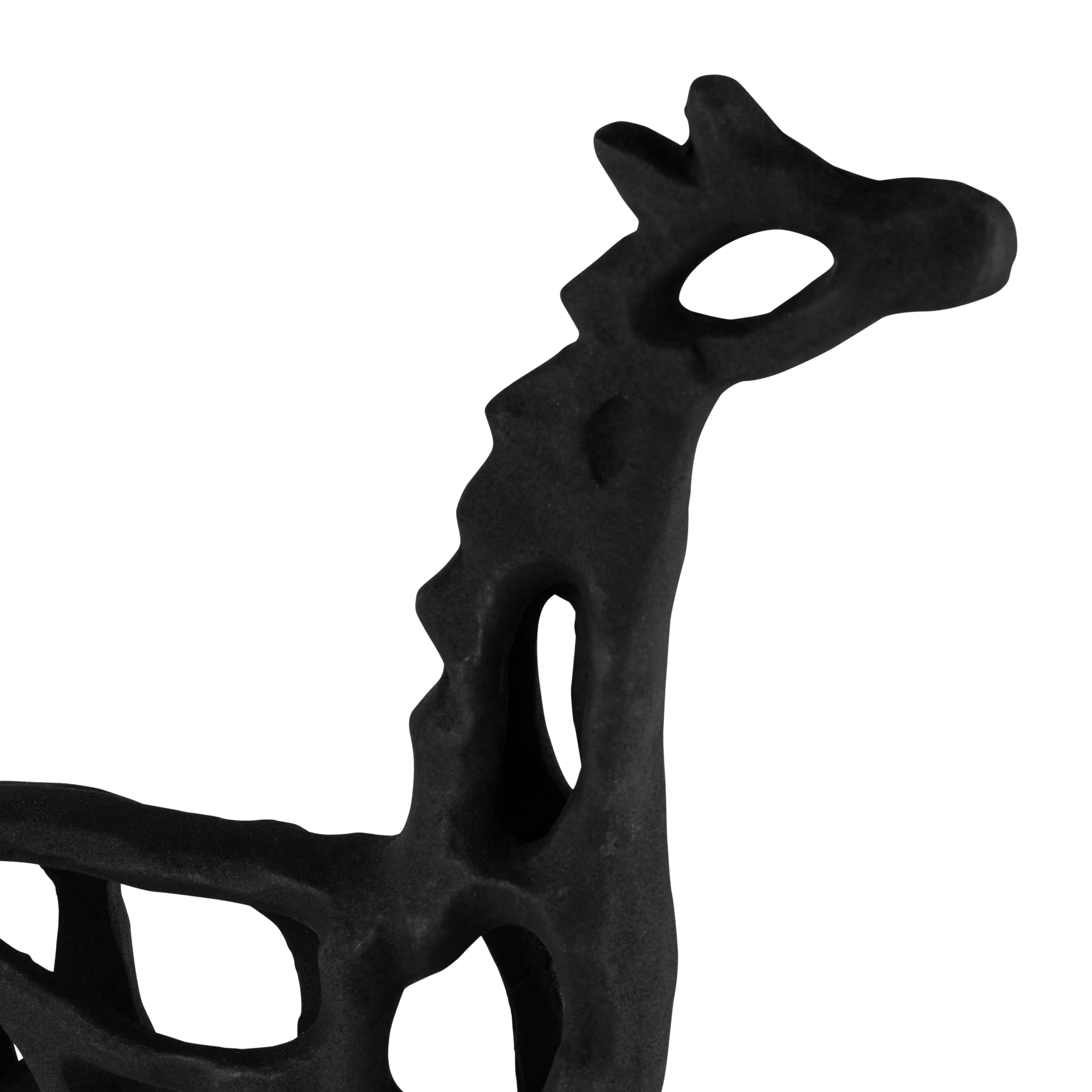 METAL,13"H,GIRAFFE ILLUSION SCULPTURE,BLACK
