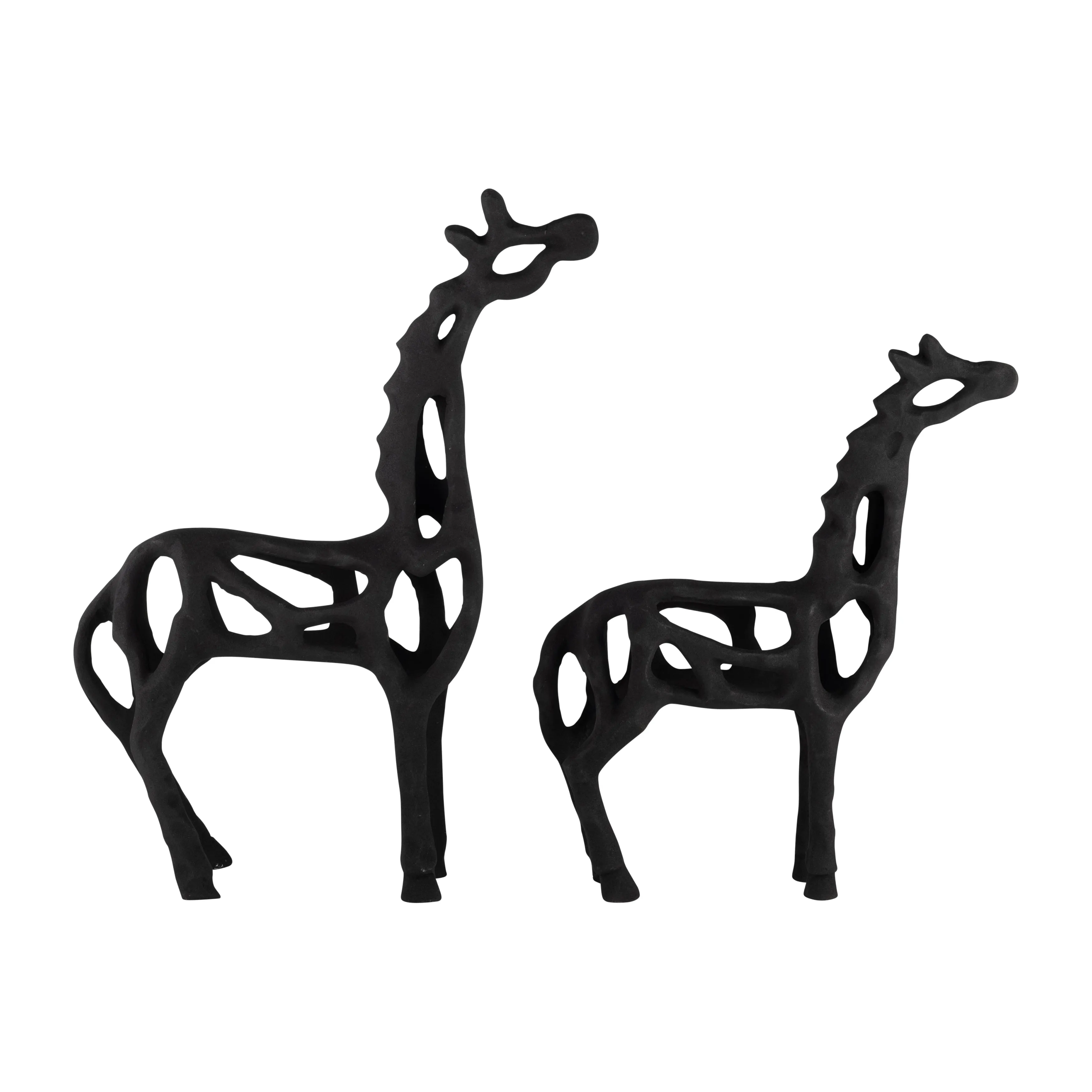 METAL,13"H,GIRAFFE ILLUSION SCULPTURE,BLACK