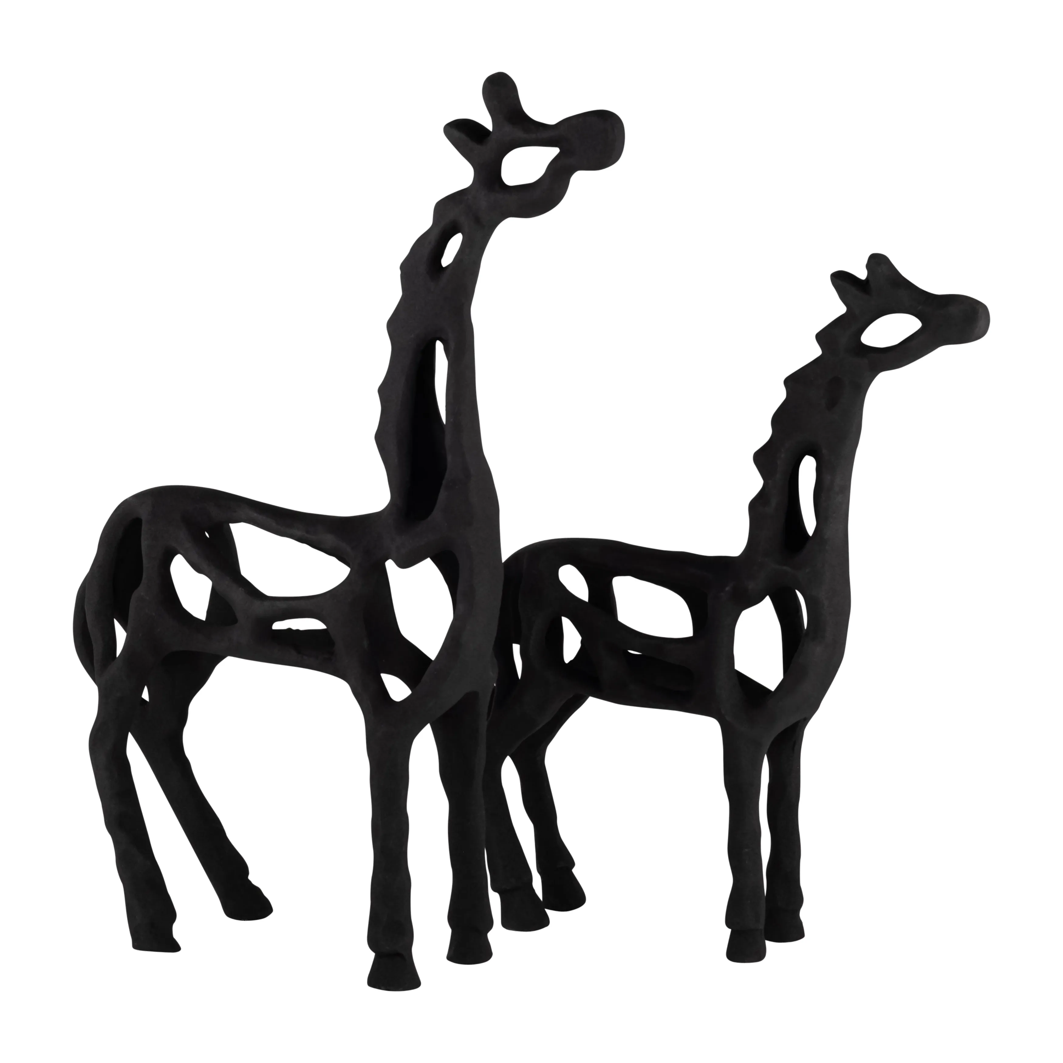 METAL,13"H,GIRAFFE ILLUSION SCULPTURE,BLACK