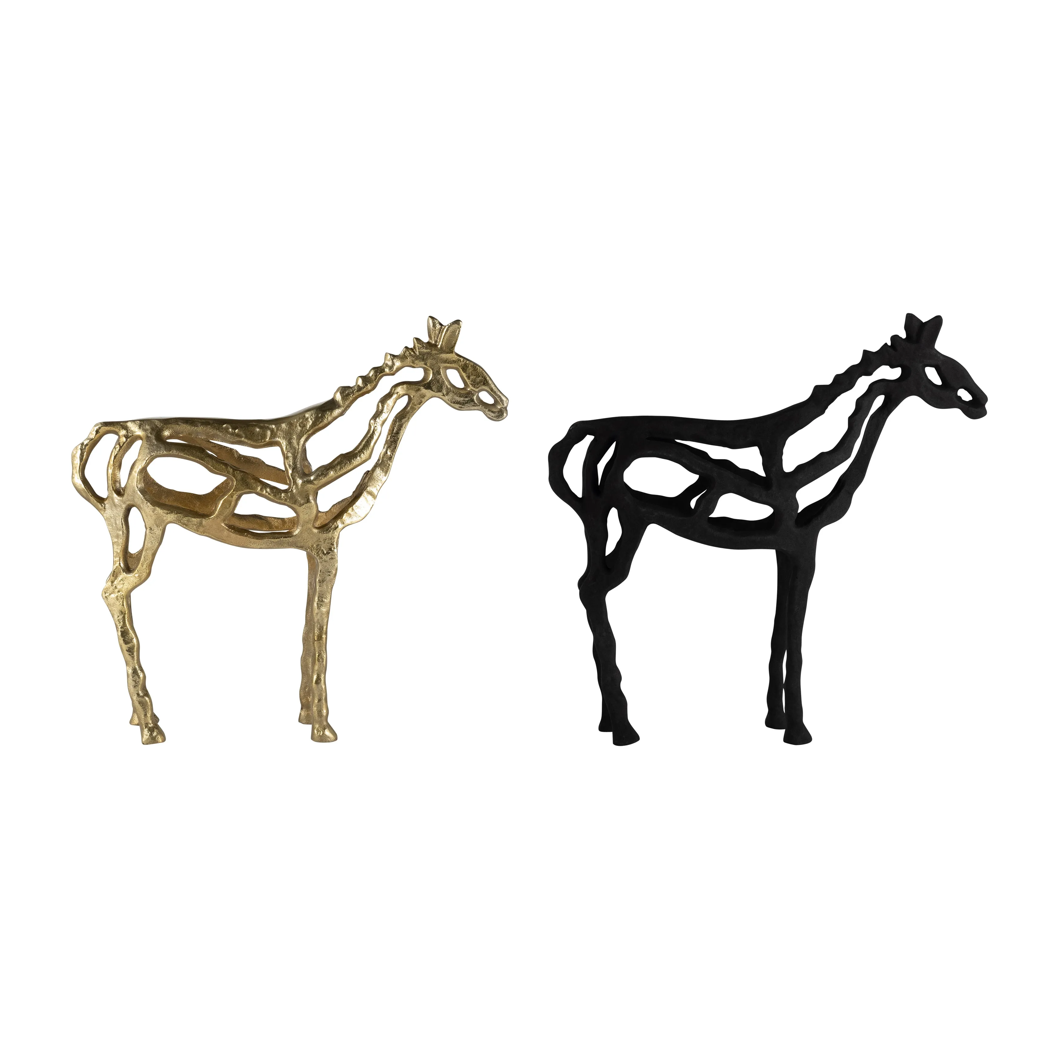 METAL,14"H, HORSE ILLUSION SCULPTURE,BLACK