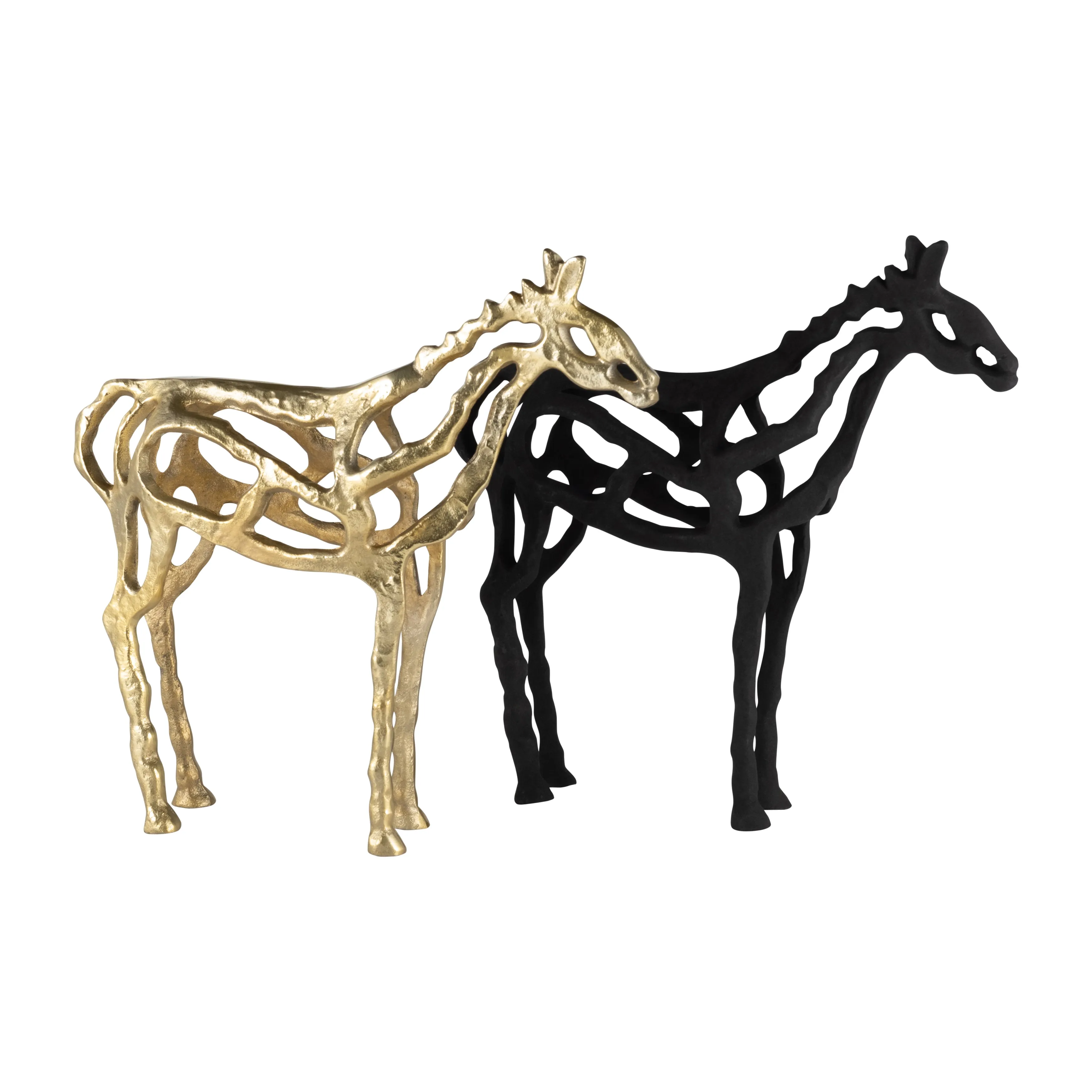 METAL,14"H, HORSE ILLUSION SCULPTURE,BLACK