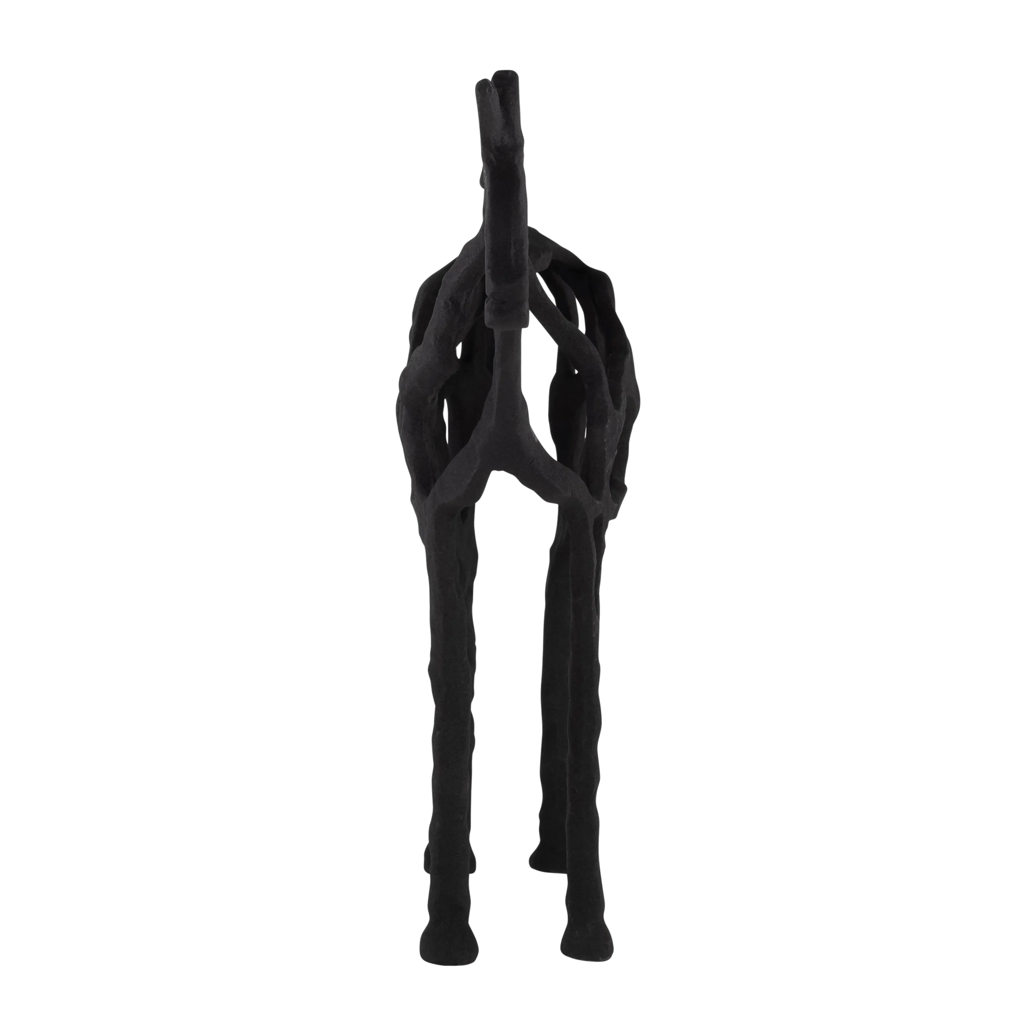 METAL,14"H, HORSE ILLUSION SCULPTURE,BLACK