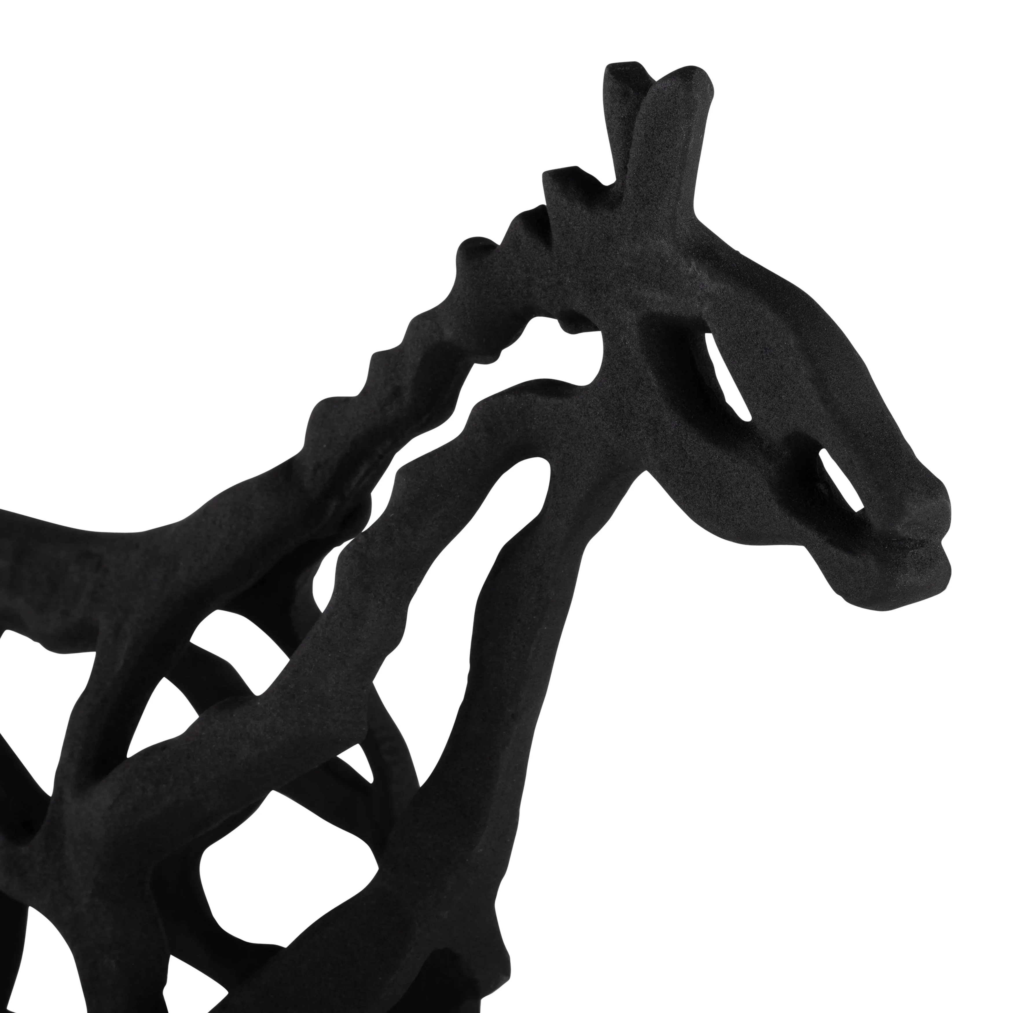 METAL,14"H, HORSE ILLUSION SCULPTURE,BLACK