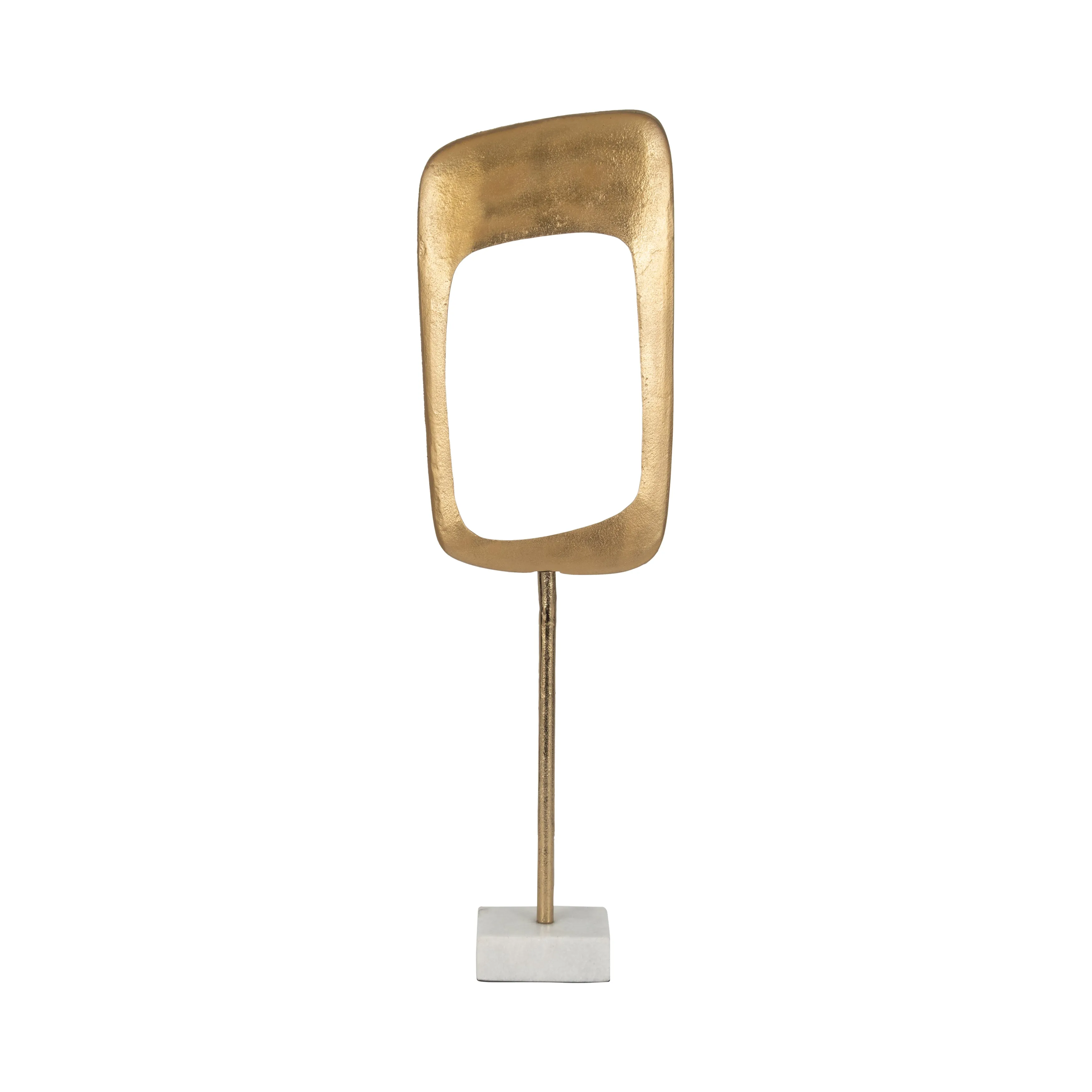 METAL/MARBLE, 26" TABLE TOP DECO, GOLD