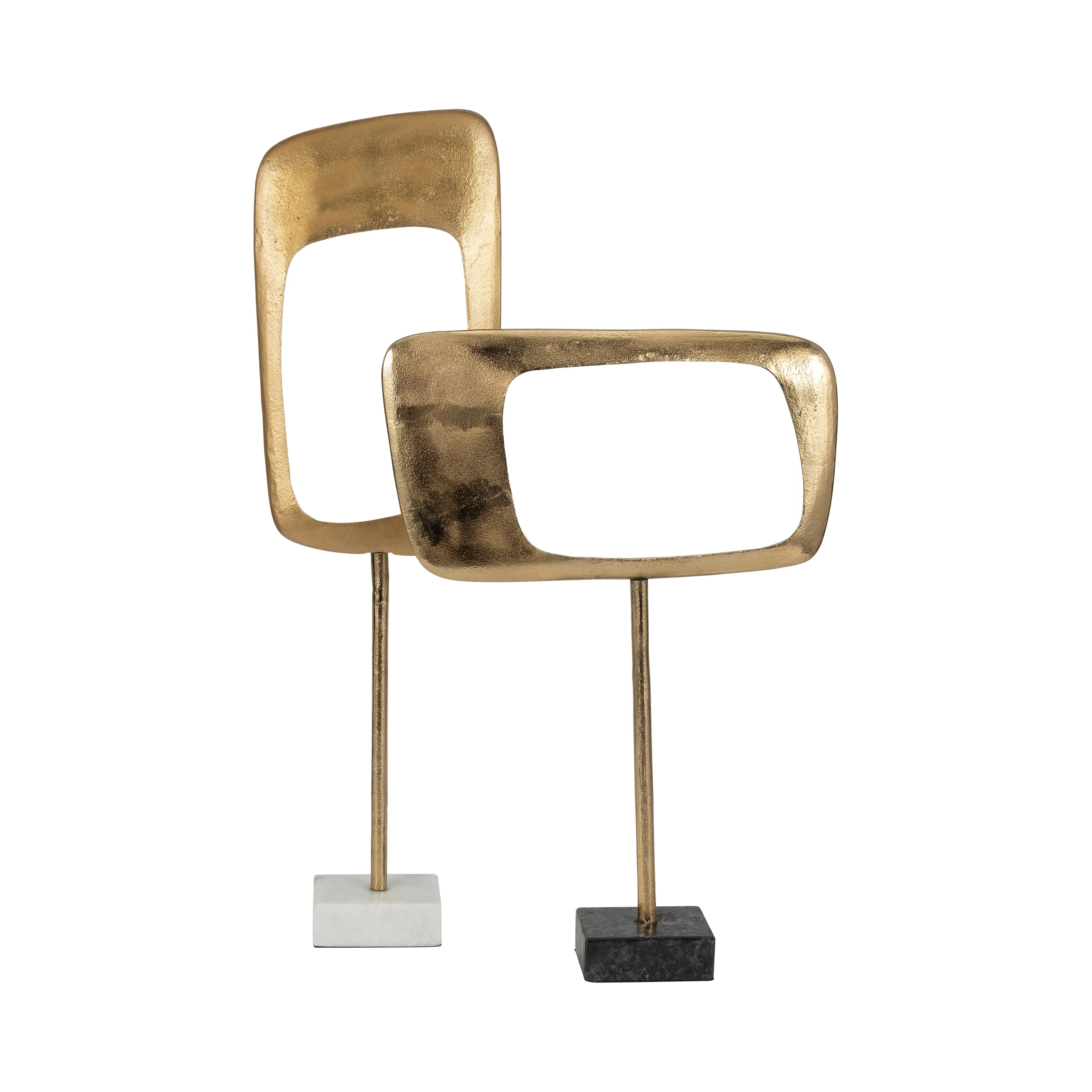 METAL/MARBLE, 26" TABLE TOP DECO, GOLD