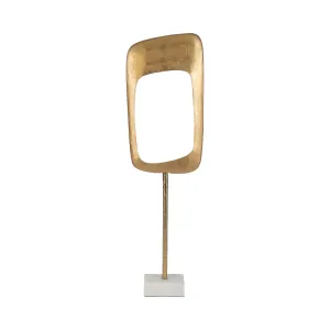 METAL/MARBLE, 26" TABLE TOP DECO, GOLD