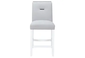 Monaco - Bar Stool New - Light Gray / White