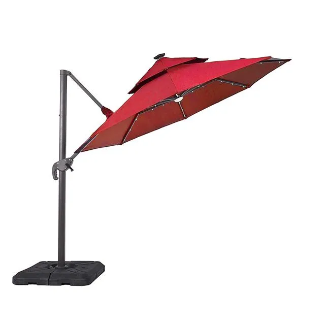 Nuti 10 Ft Round Umbrella w/ LED Light   37" Large Base