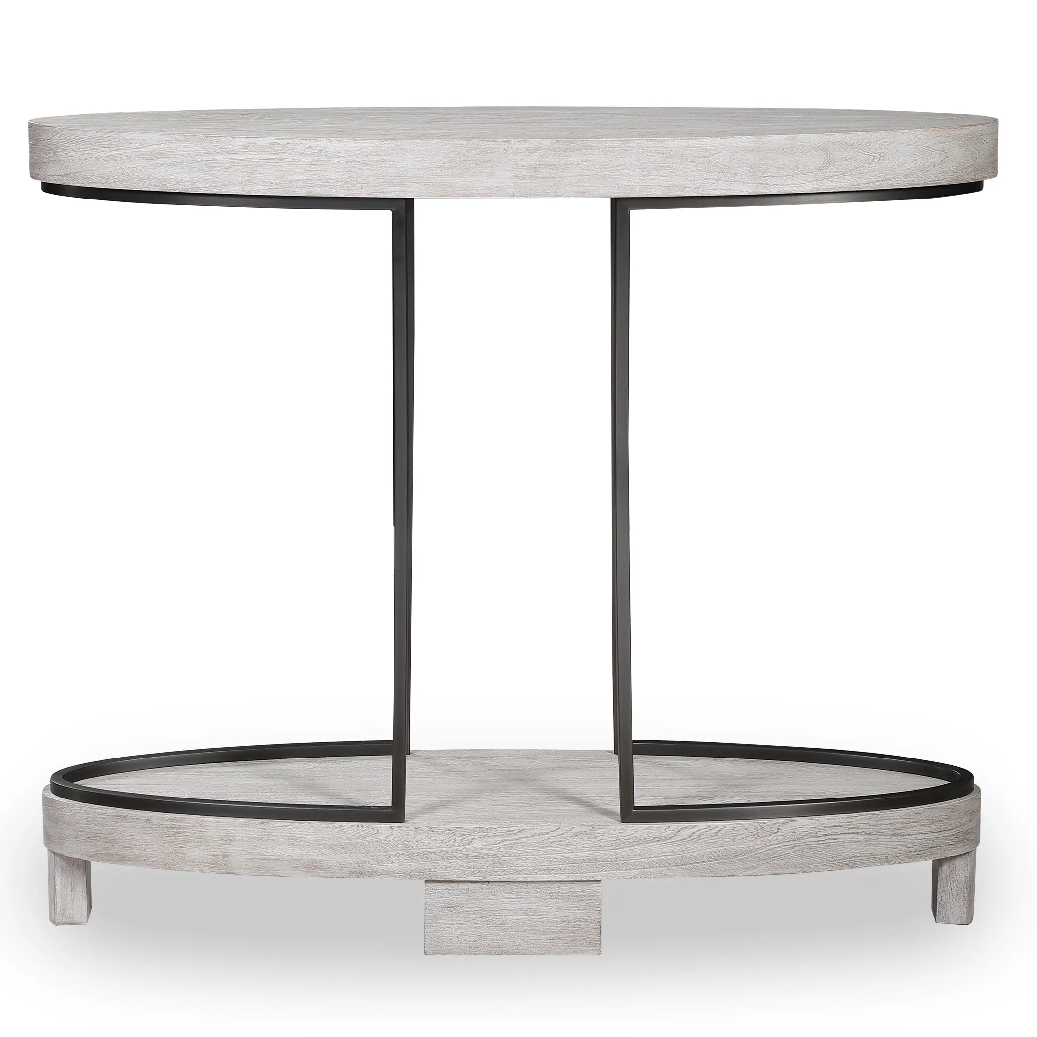 Ovoid Console Table, Scrubbed Elm