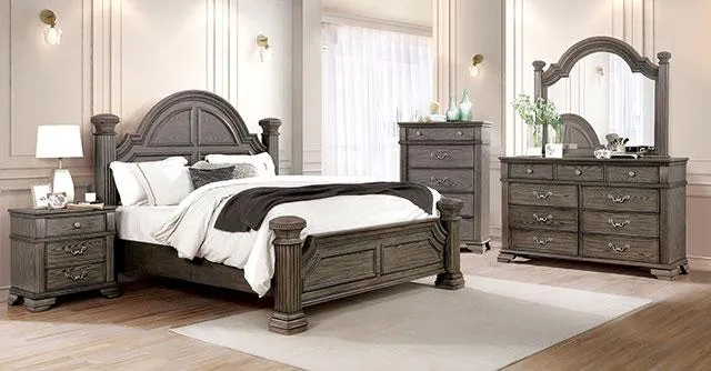 PAMPHILOS E.King Bed, Gray