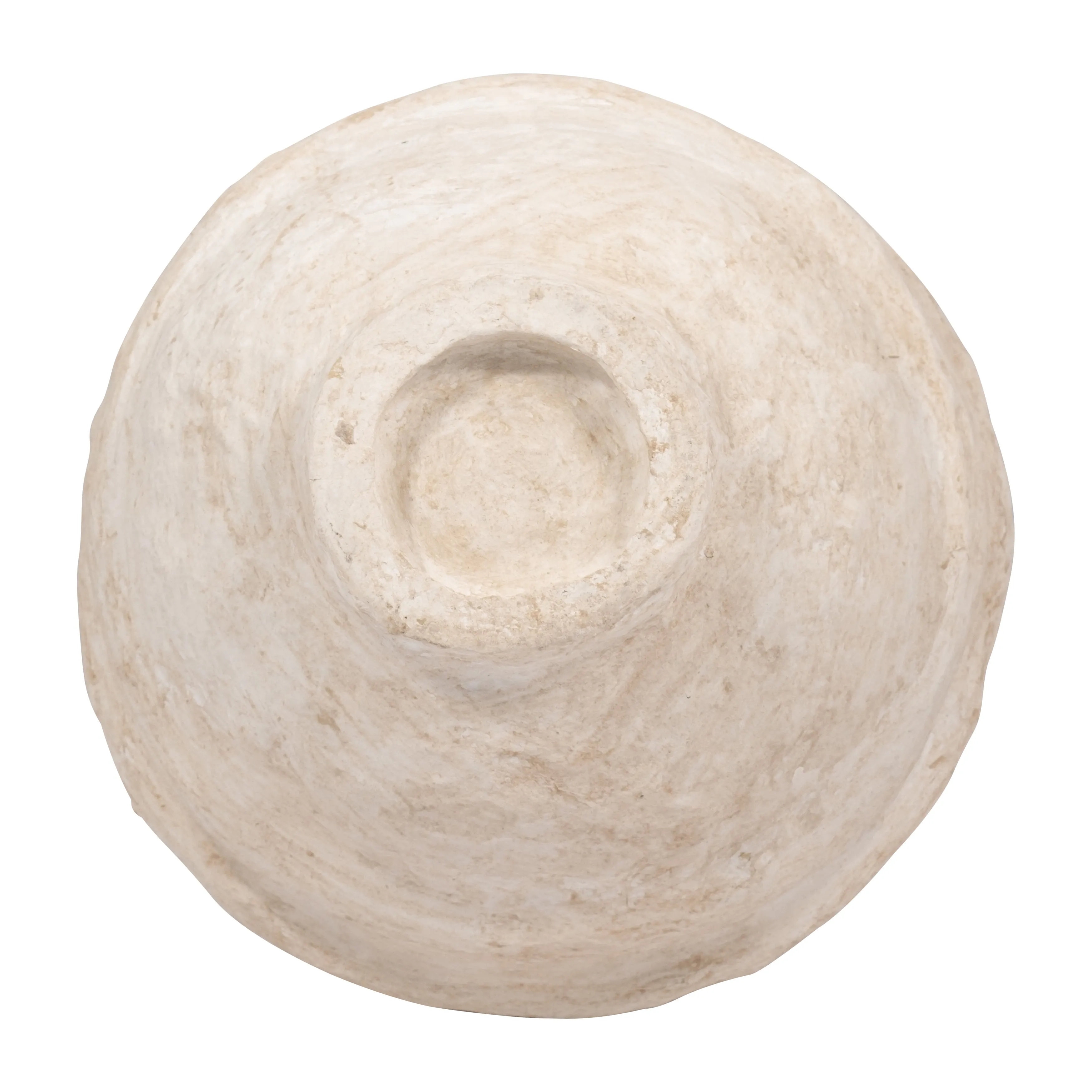 PAPER MACHE, 15" VASE WITH HANDLES, WHITE