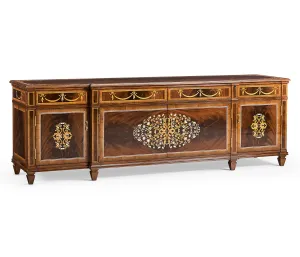 Regency Collection - Low Mahogany & Mother of Pearl Entertainment Unit