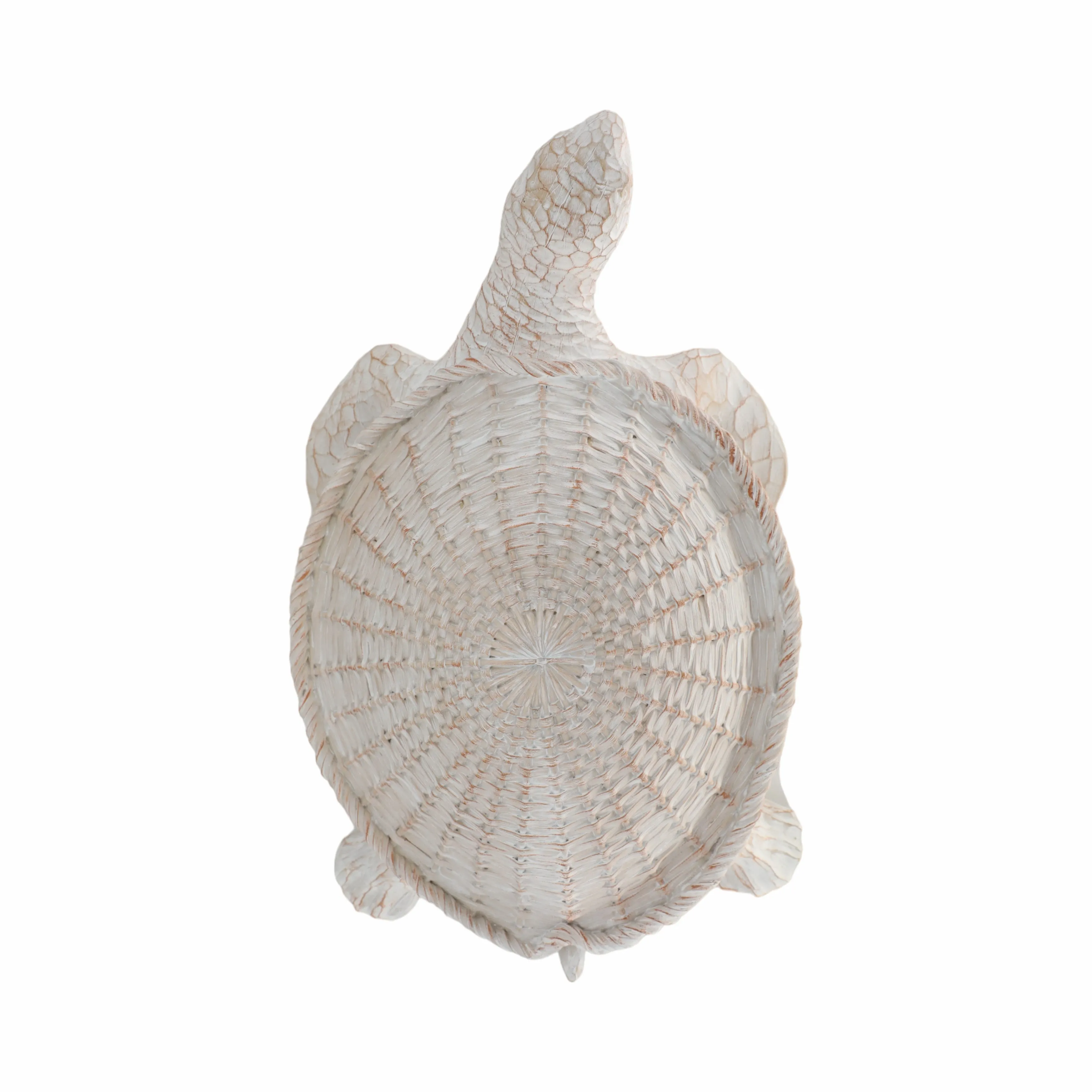 RESIN, 15" TURTLE DECO, WHITE