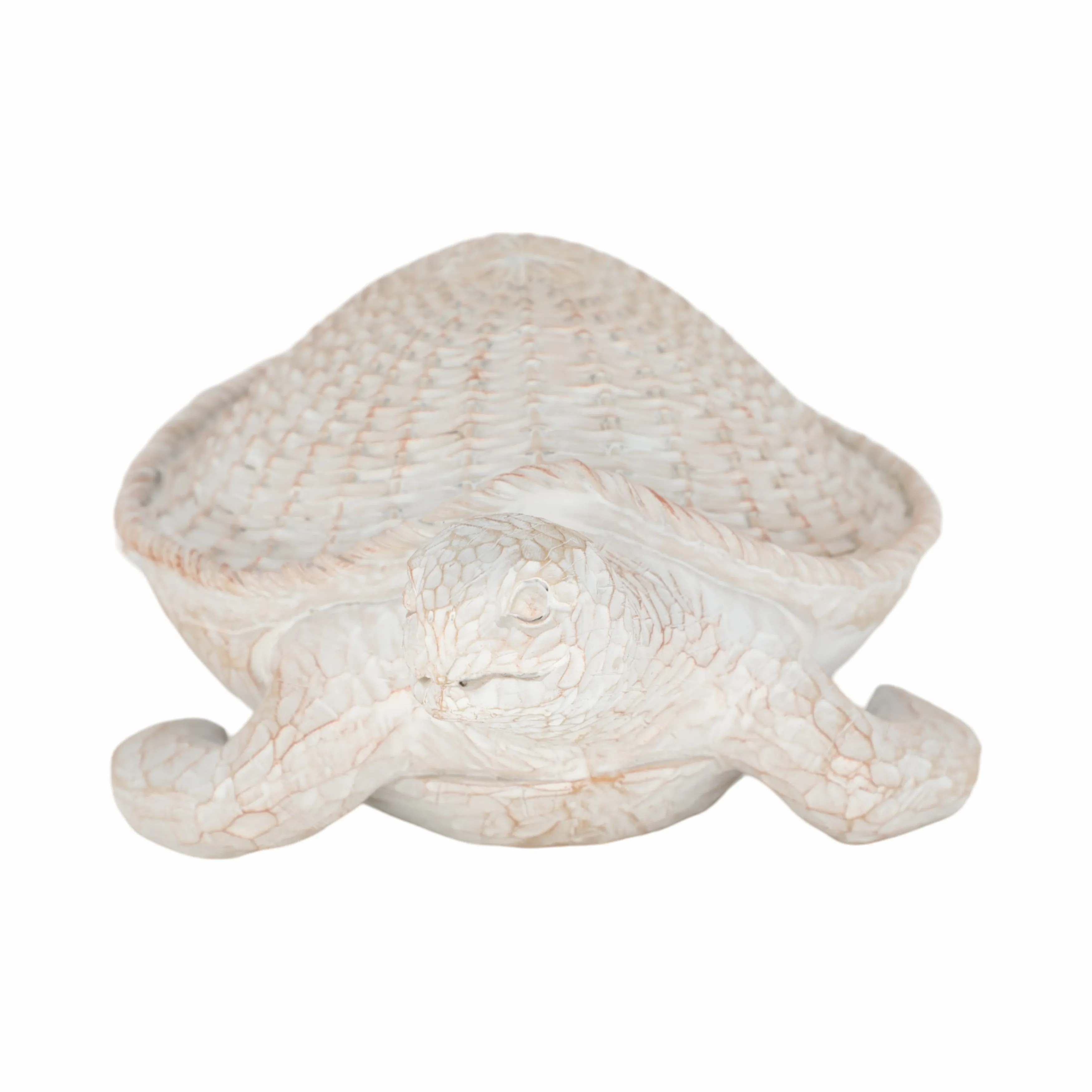 RESIN, 15" TURTLE DECO, WHITE
