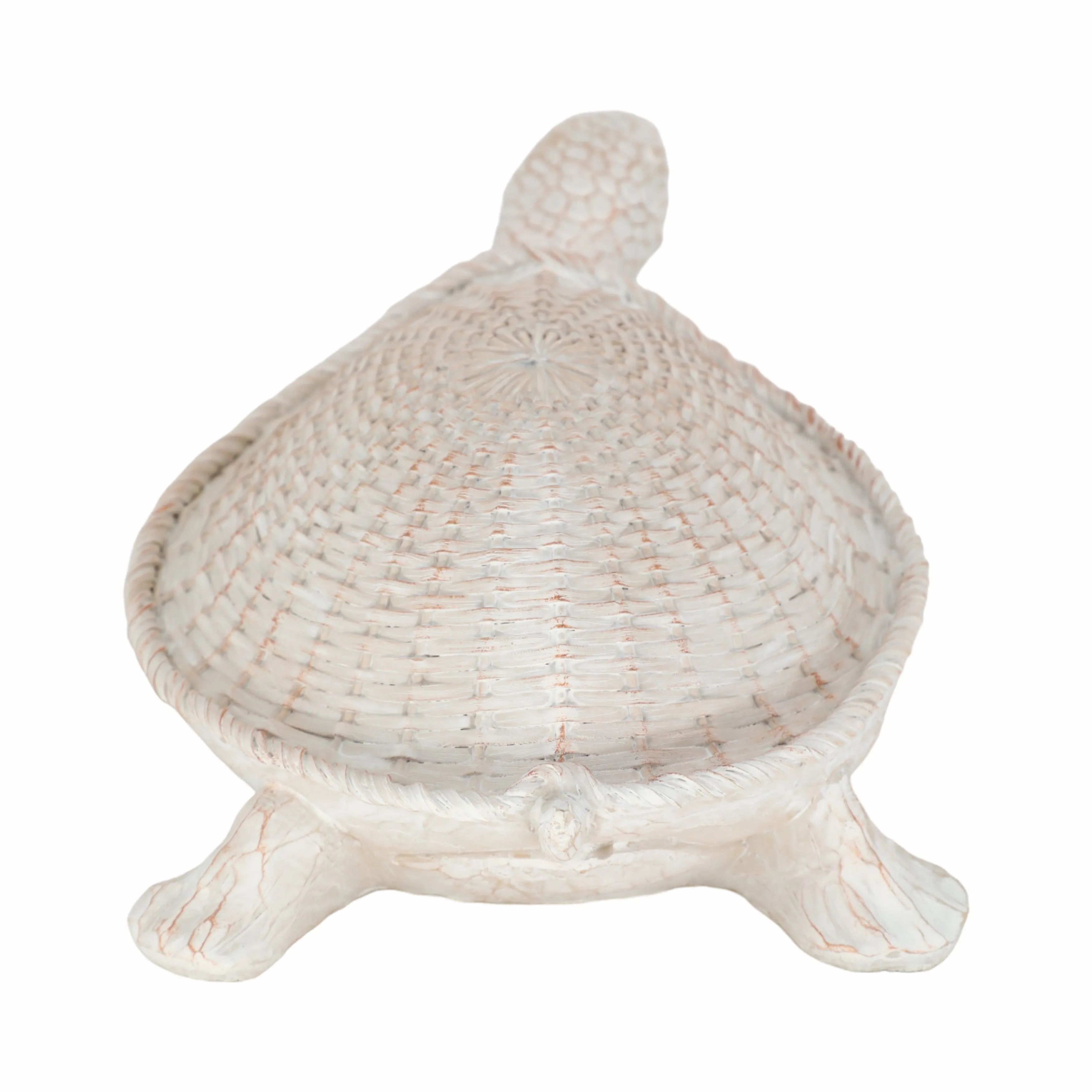RESIN, 15" TURTLE DECO, WHITE