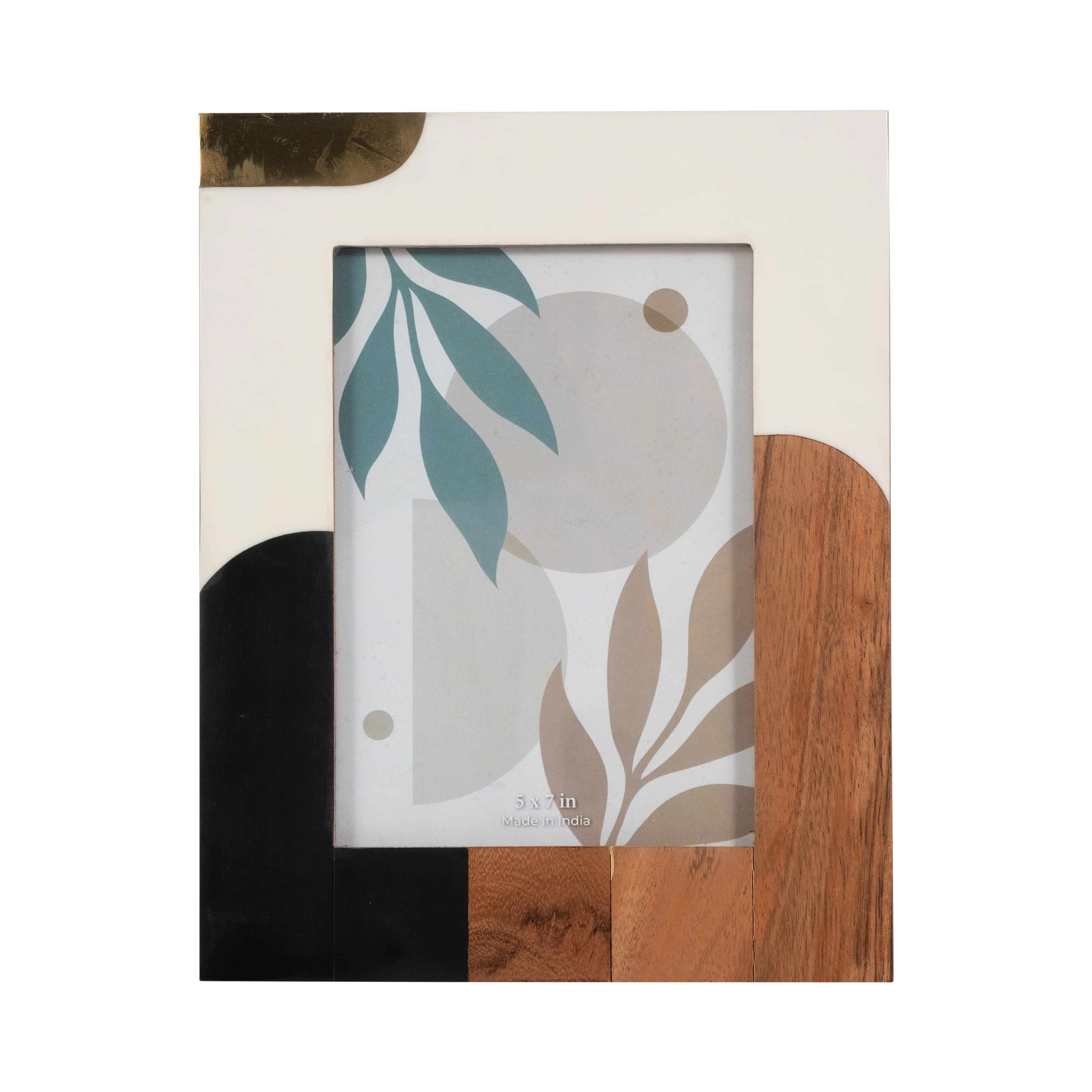 RESIN, 5X7 MID-CENTURY PHOTO FRAME, MULTI
