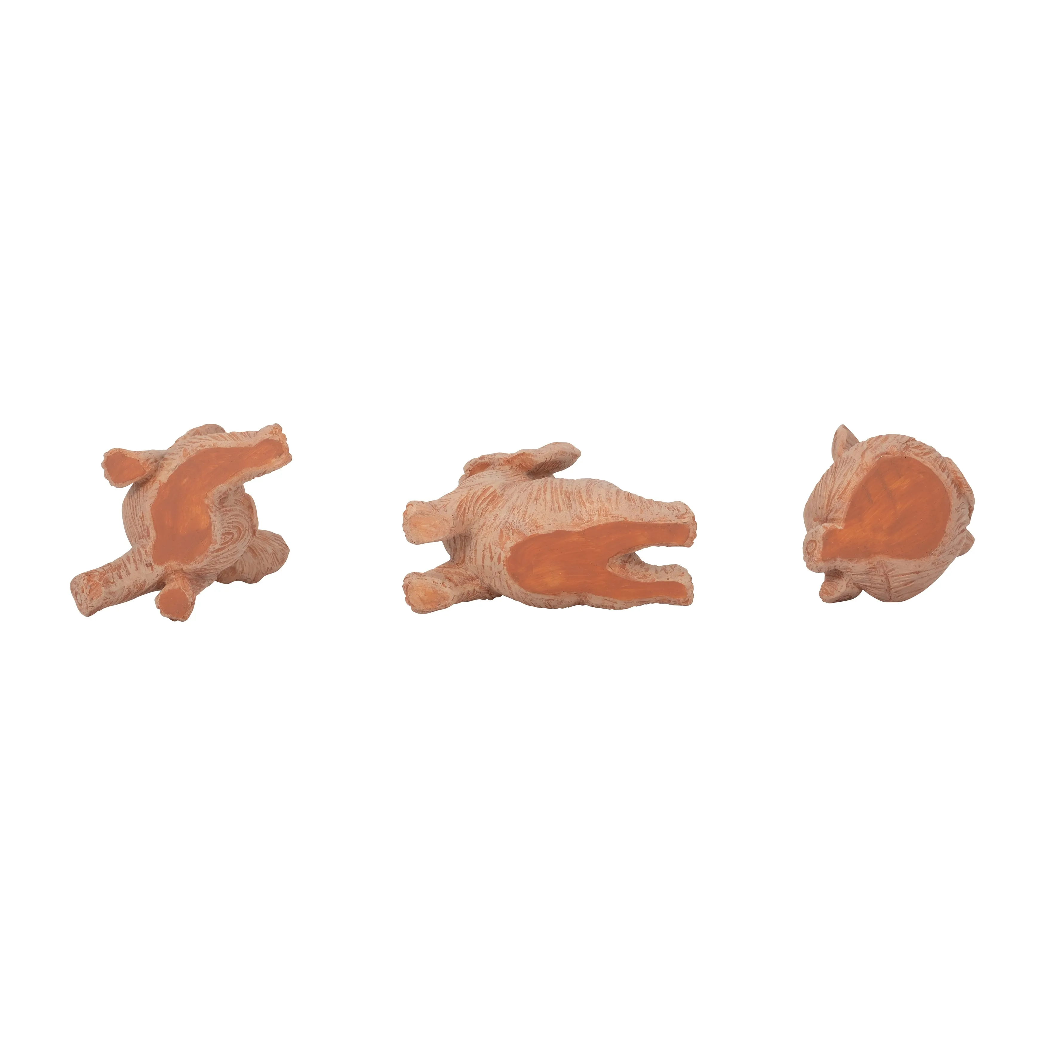 RESIN, S/3 6" STONE LOOK YOGA ELEPHANT, NATURAL