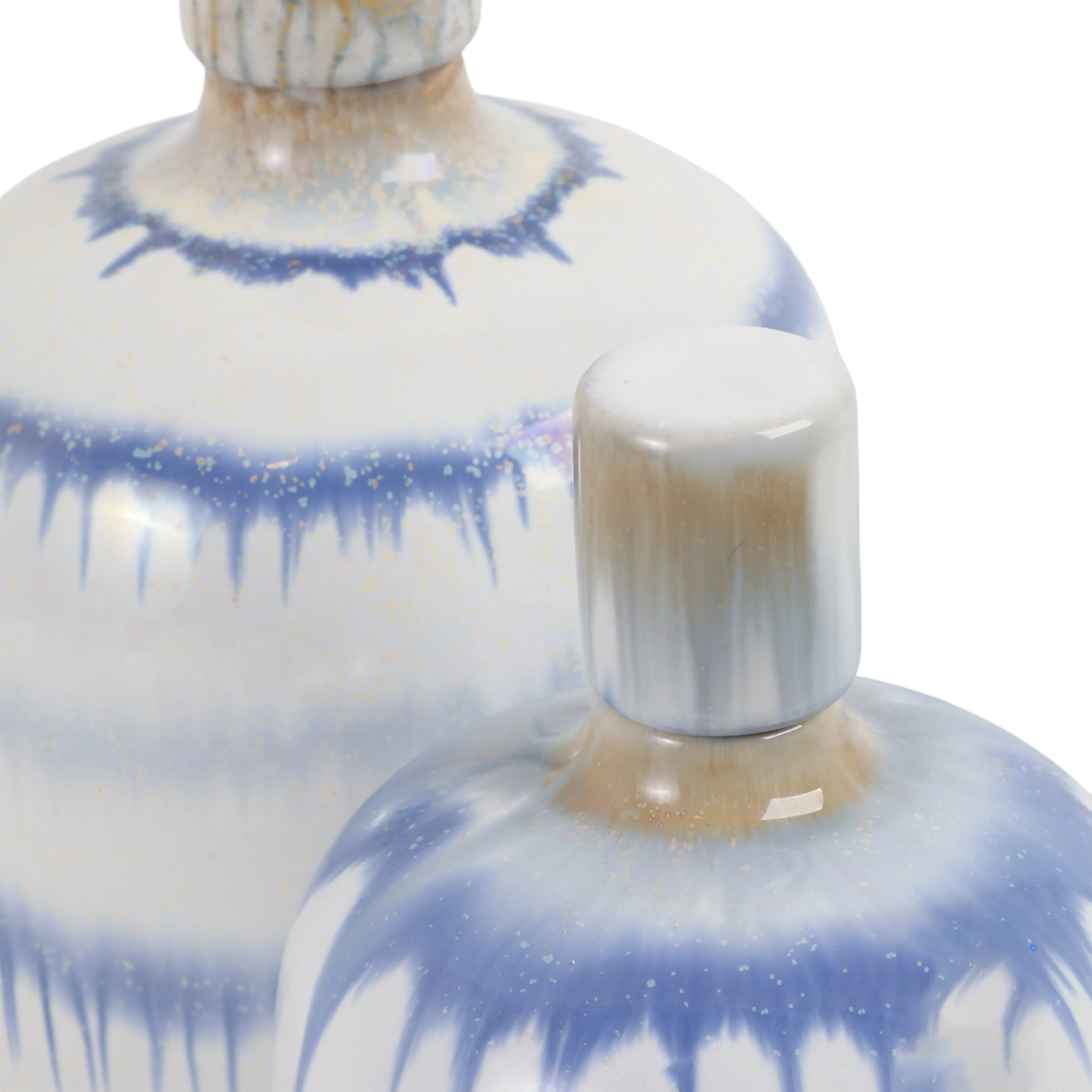 S/2 10/12" Medford Blue Ceramic Jars