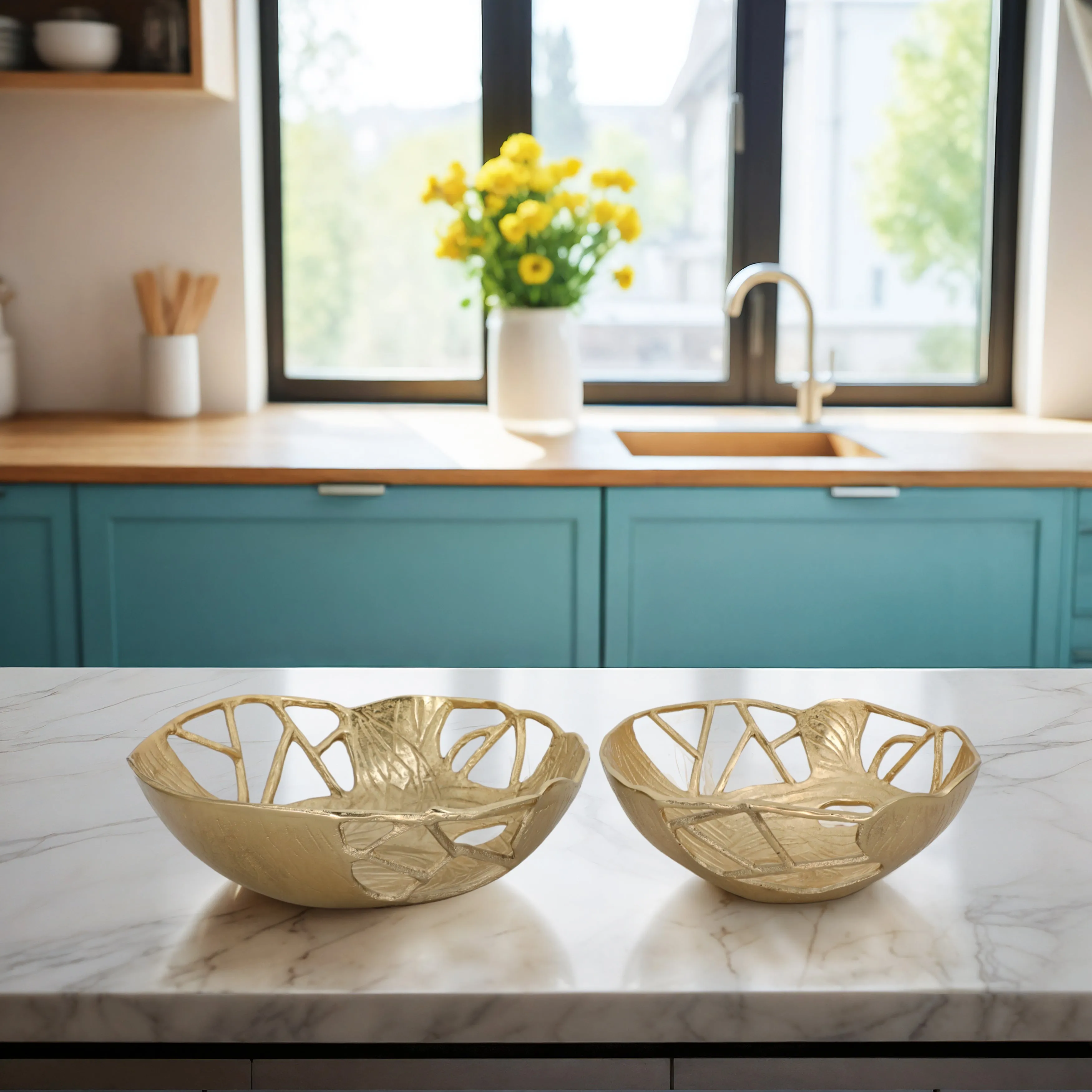 S/2 12/15" Marilyn Gold Bowls