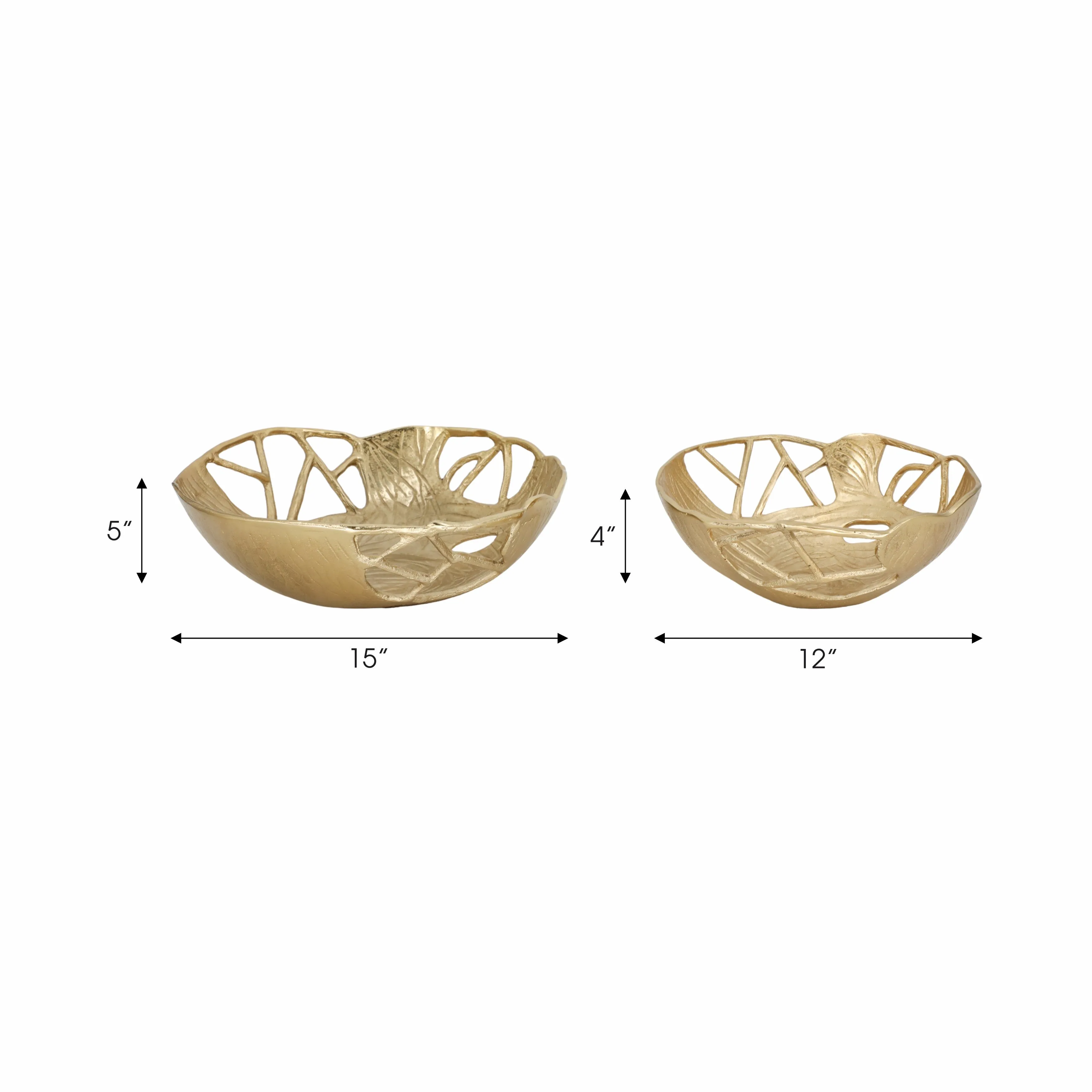 S/2 12/15" Marilyn Gold Bowls